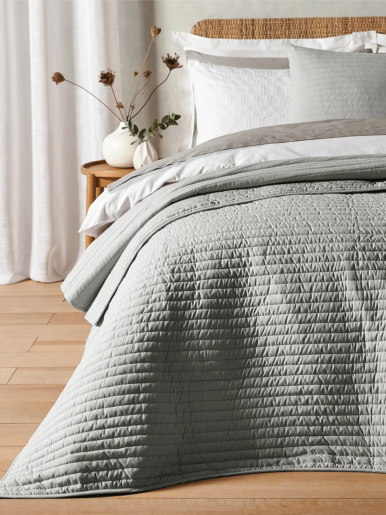 Turner Bianca Quilted Bedspread Silver - Image 3