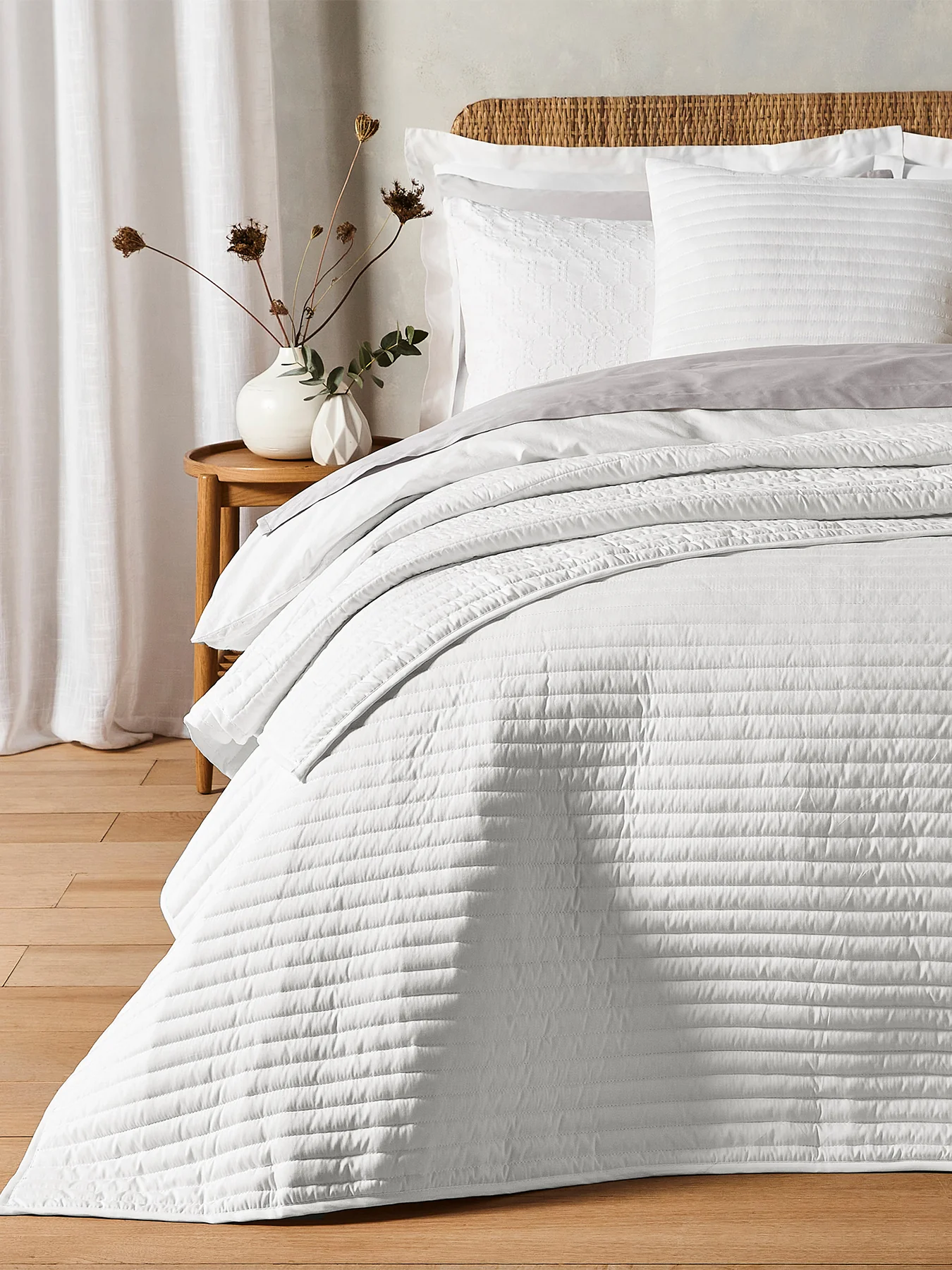 Turner Bianca Quilted Bedspread White - Image 3