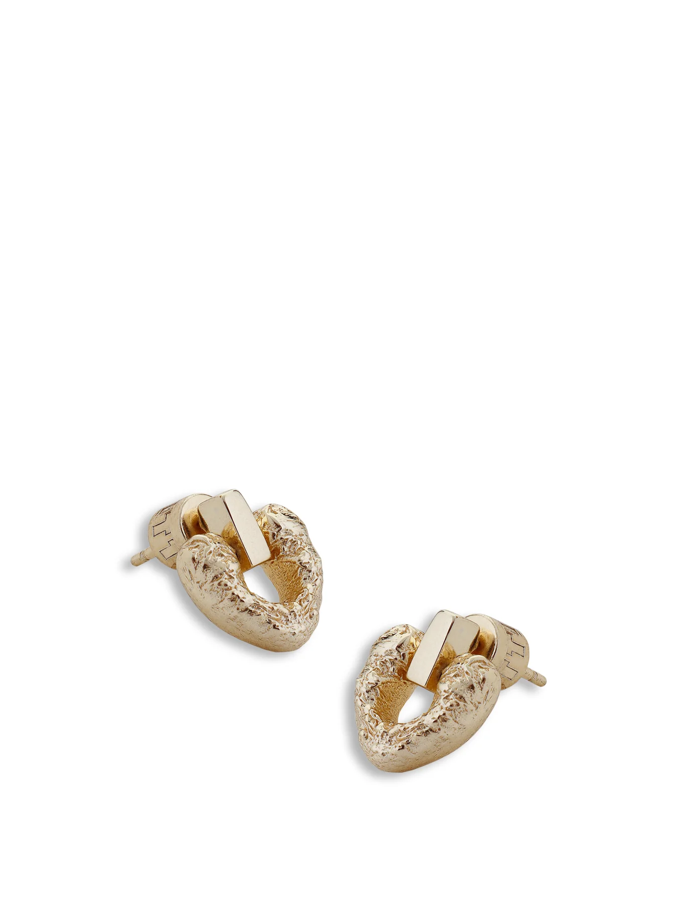 Amity Heart Drop Earrings Gold
