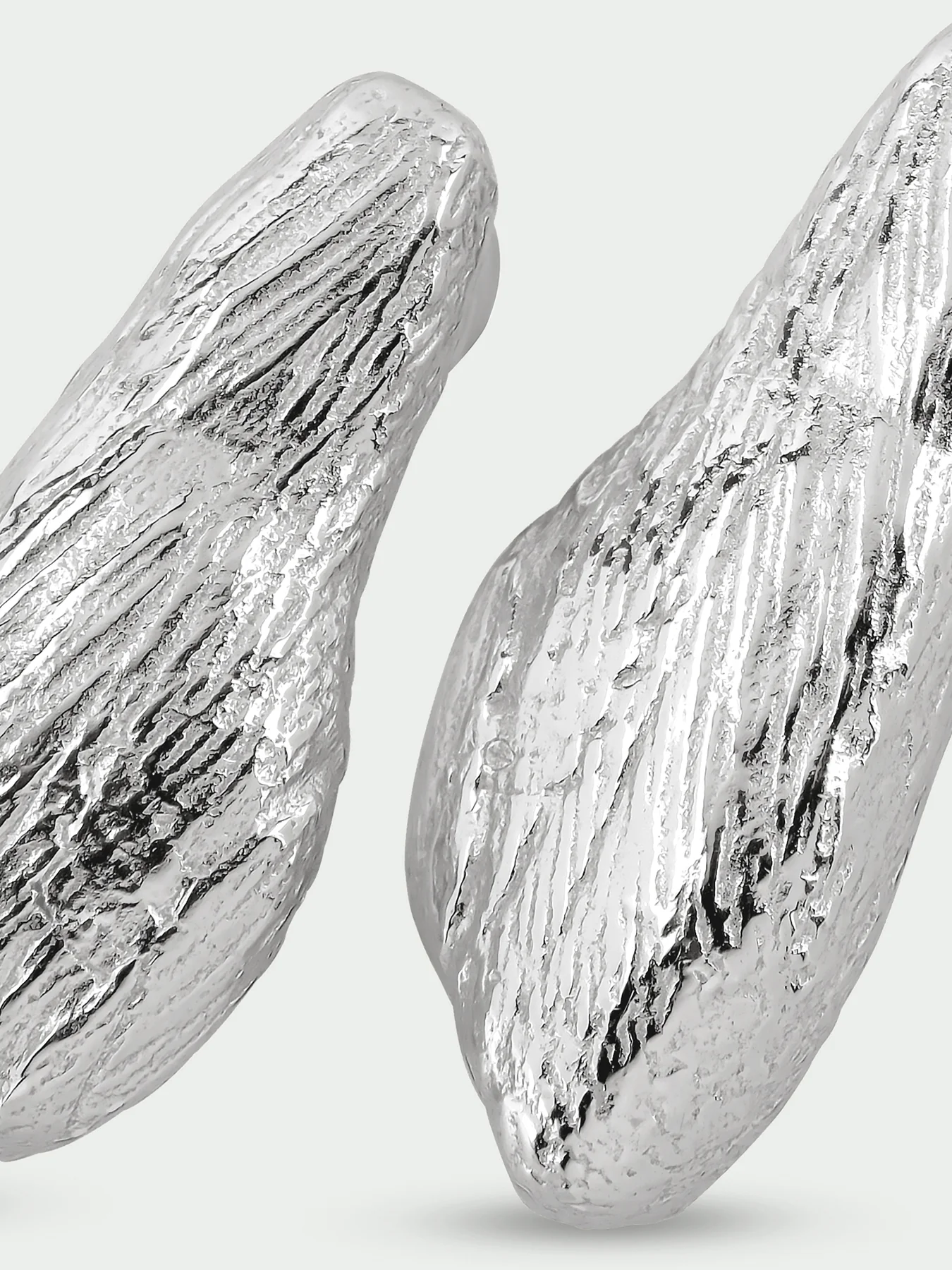 Ashen Sterling Silver Plated Stud Earrings - Image 4