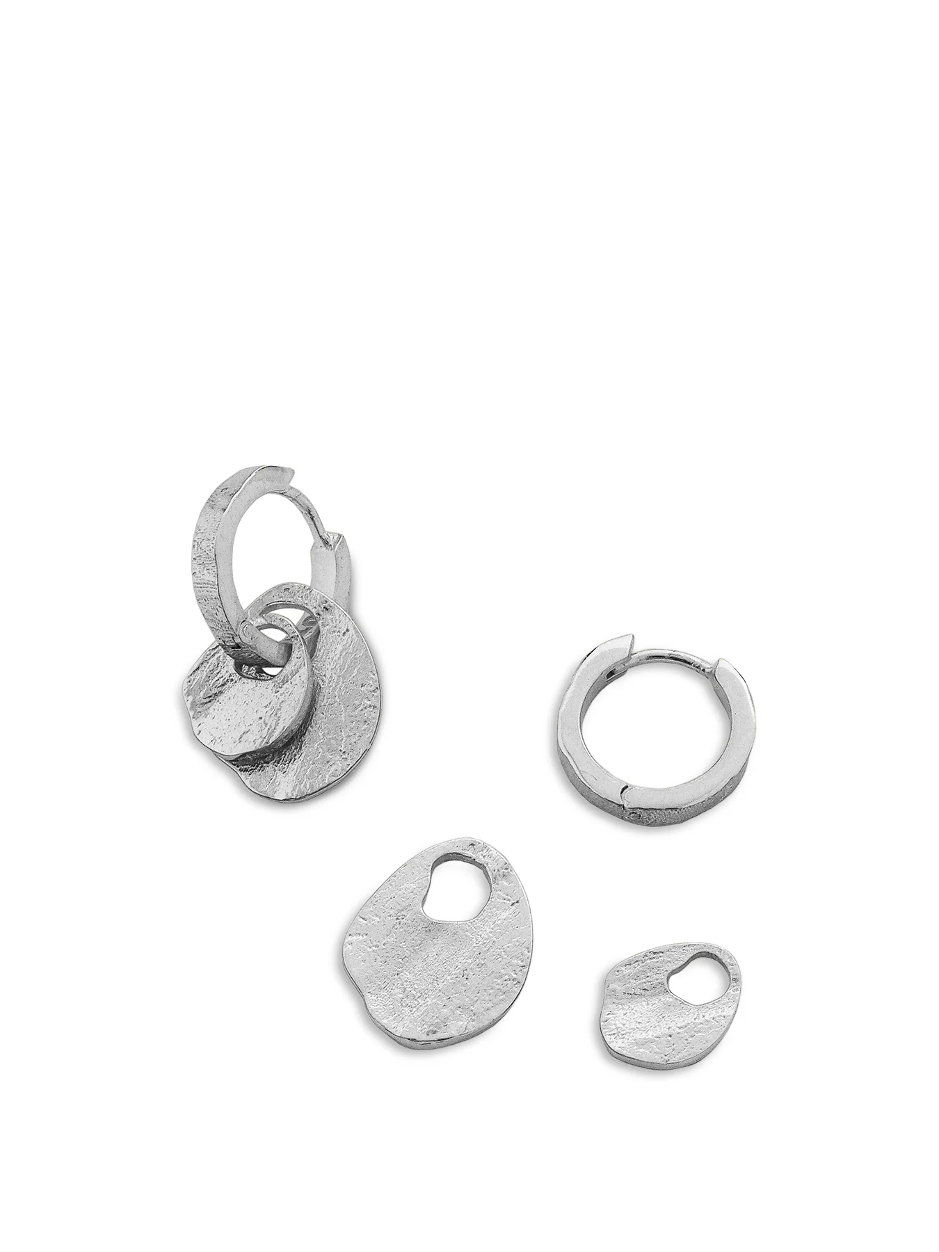 Baia Drop Earrings Silver - Image 4
