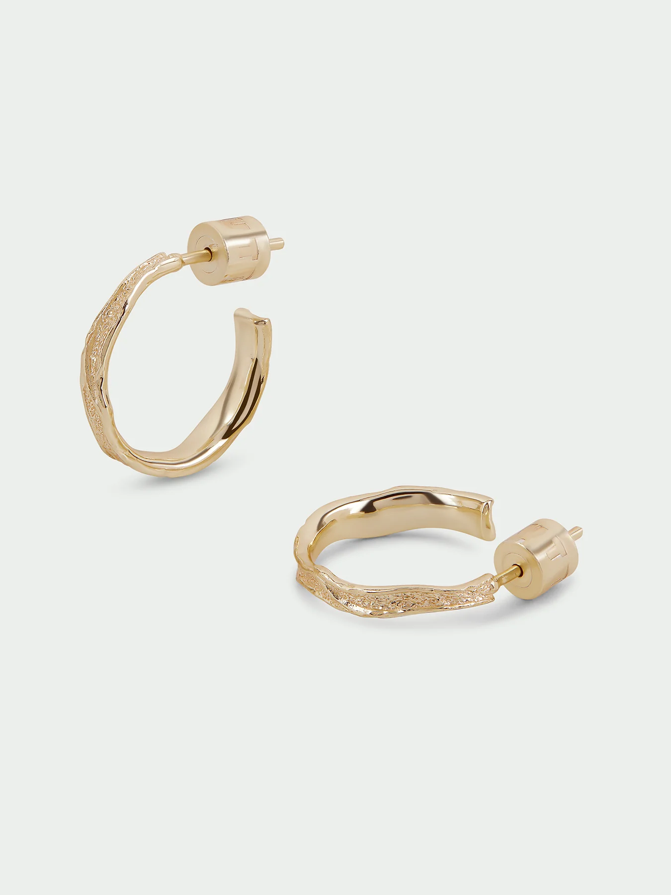 Branch Gold Plated Hoop Earrings - Image 3