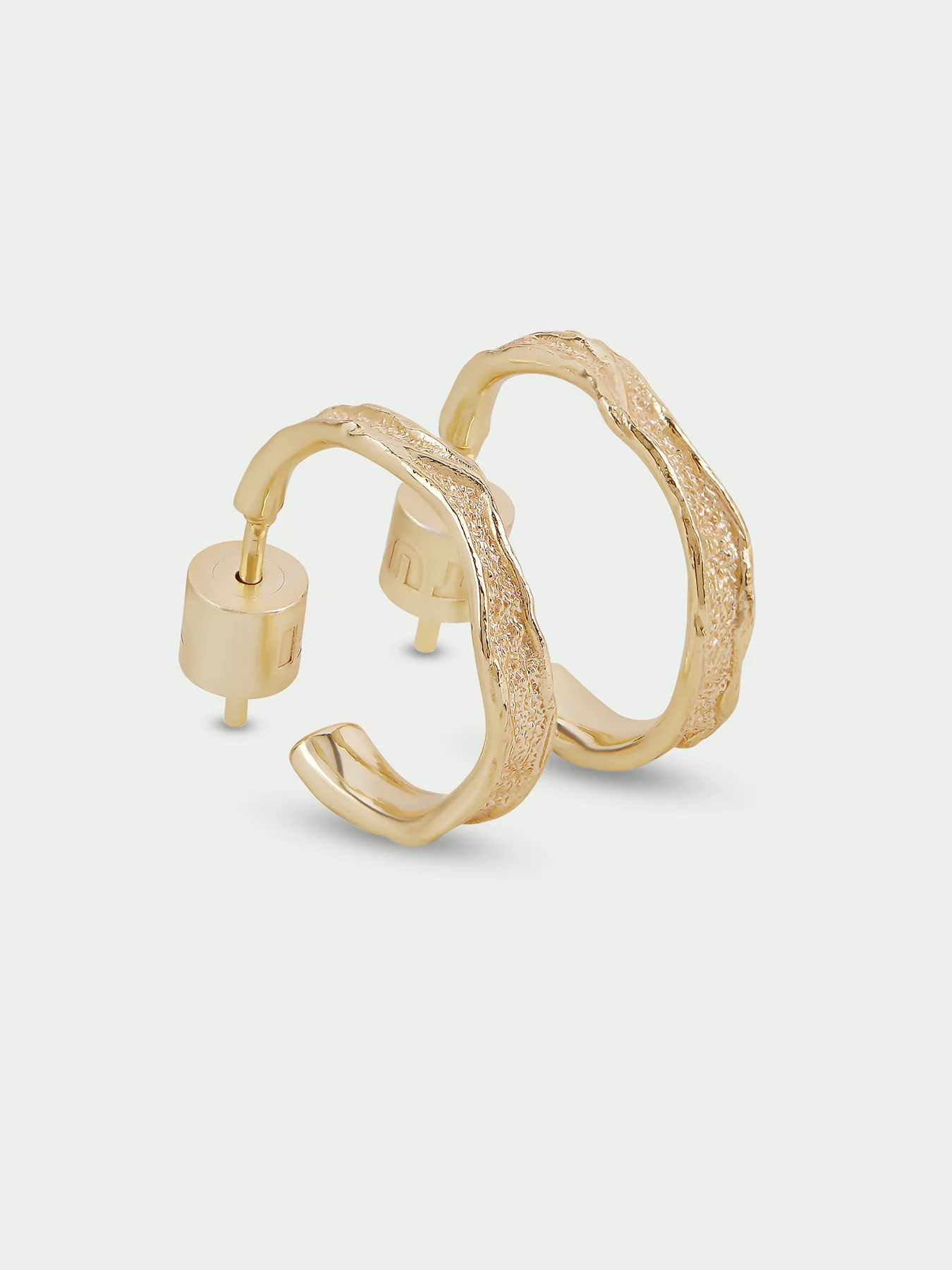 Branch Gold Plated Hoop Earrings - Image 4