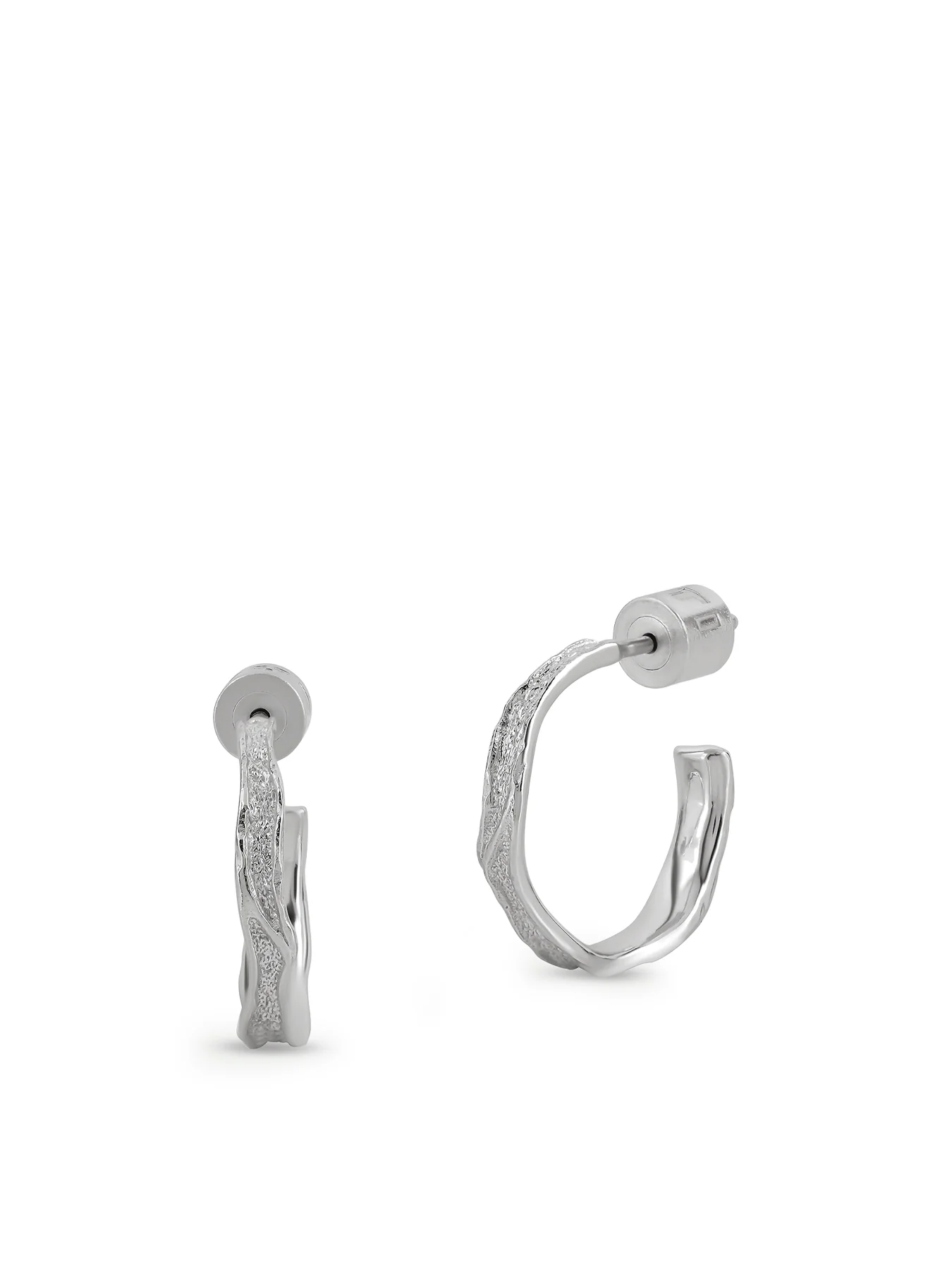 Branch Sterling Silver Plated Hoop Earrings
