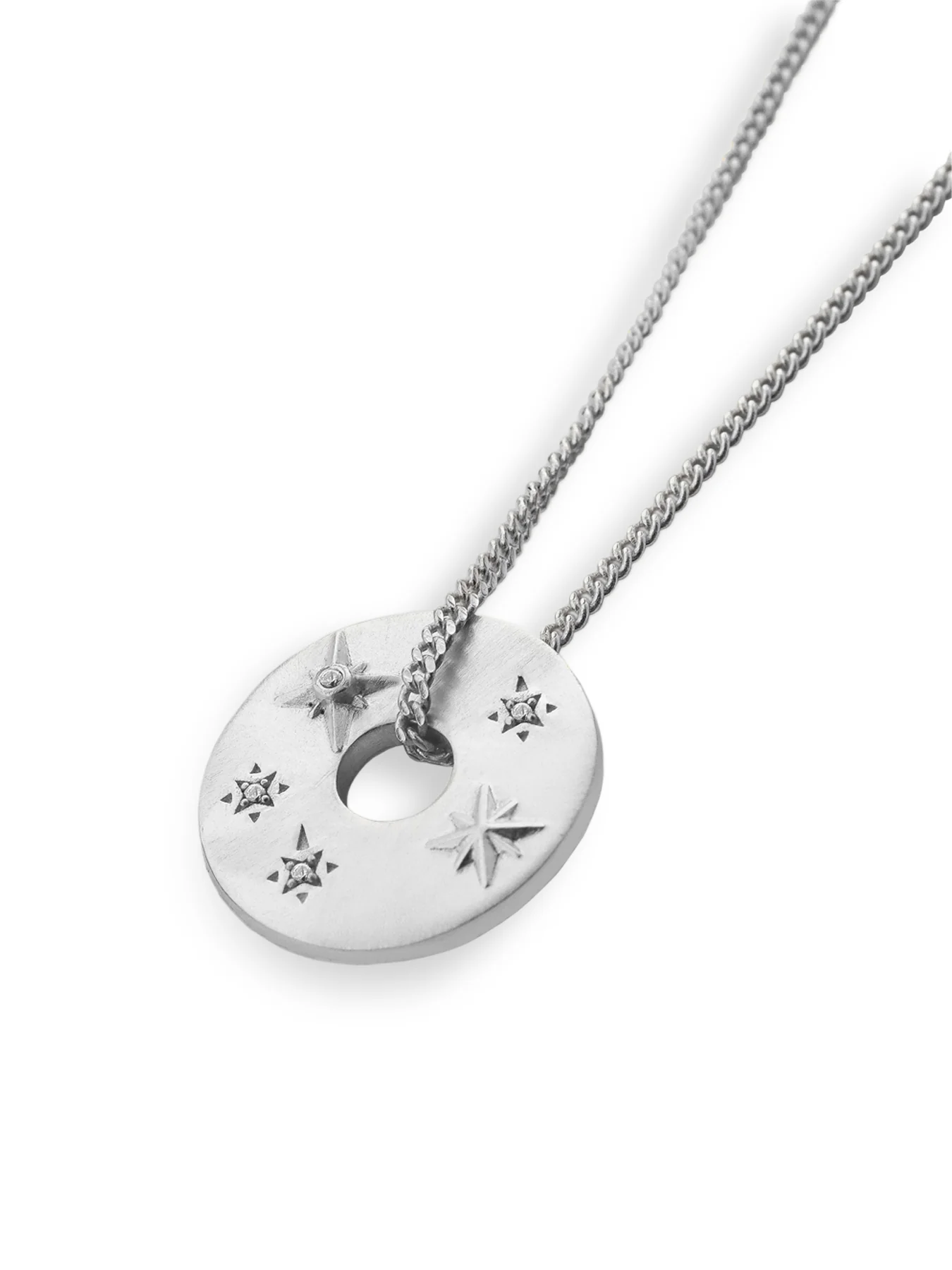 Celestial Pendant Necklace Silver - Image 3