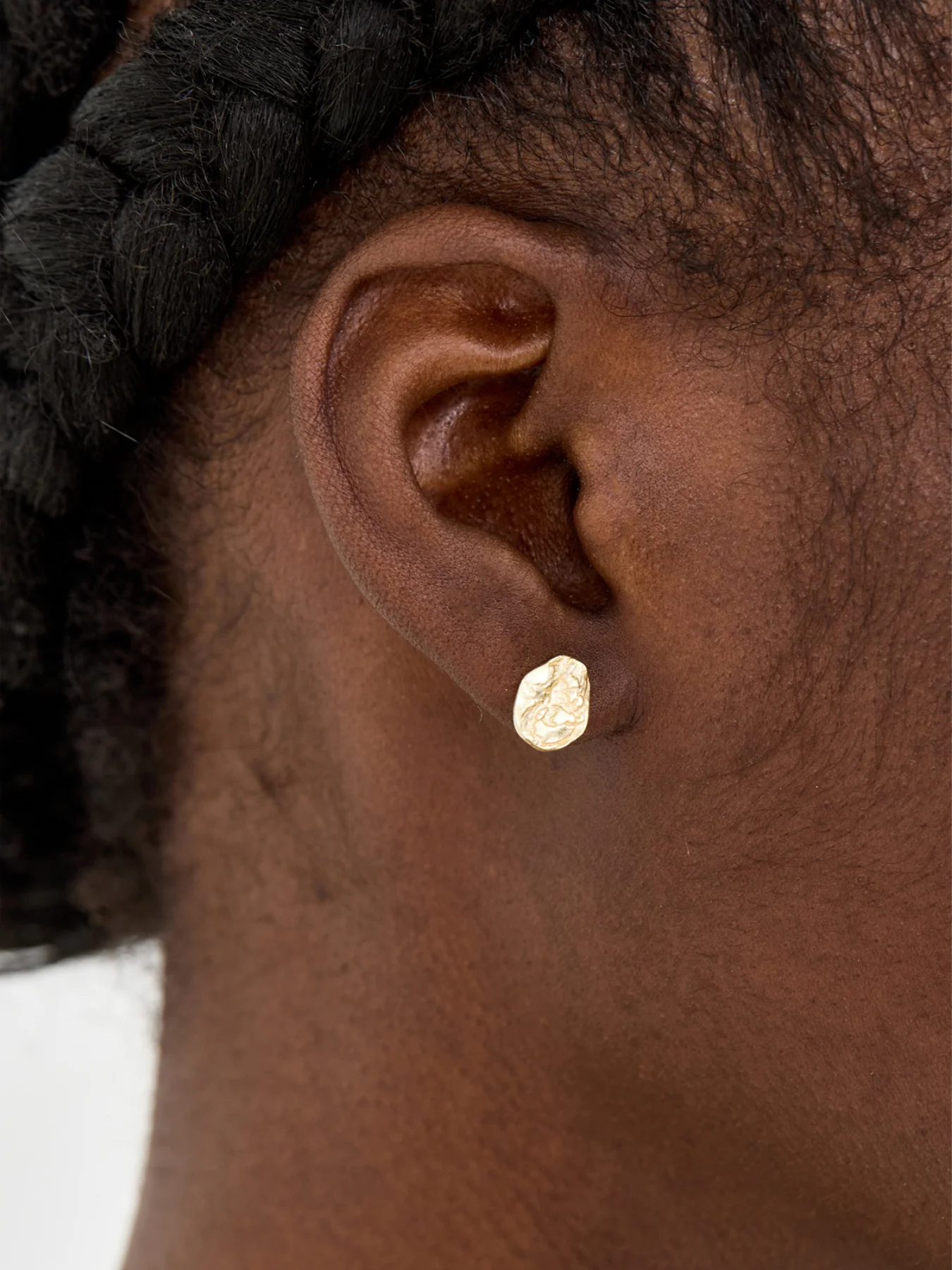 Diffuse Gold Plated Stud Earrings - Image 2