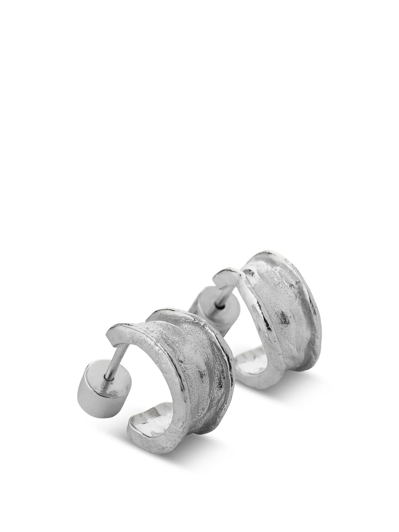 Driftline Earrings Silver - Image 3
