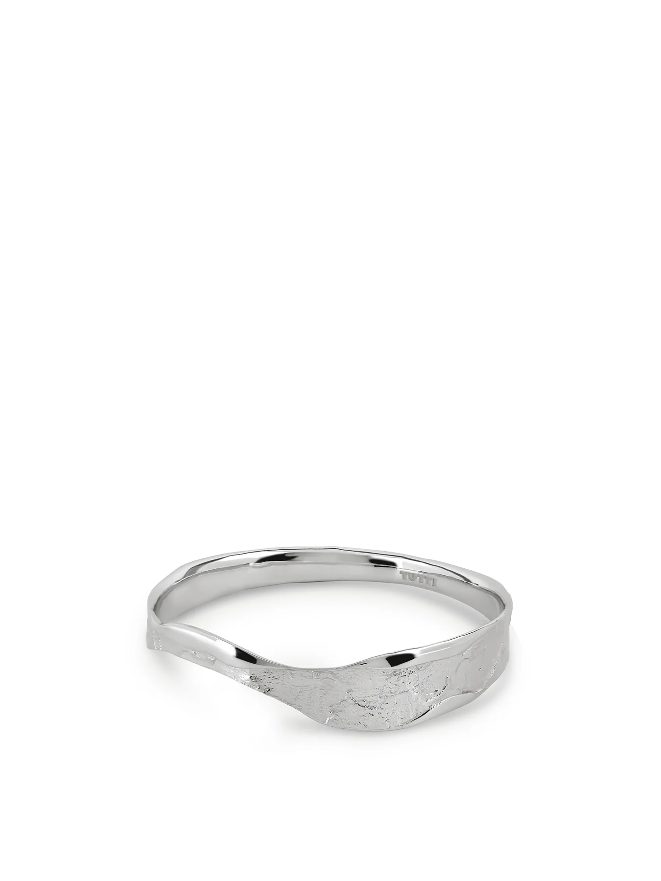 Edge Sterling Silver Plated Bangle