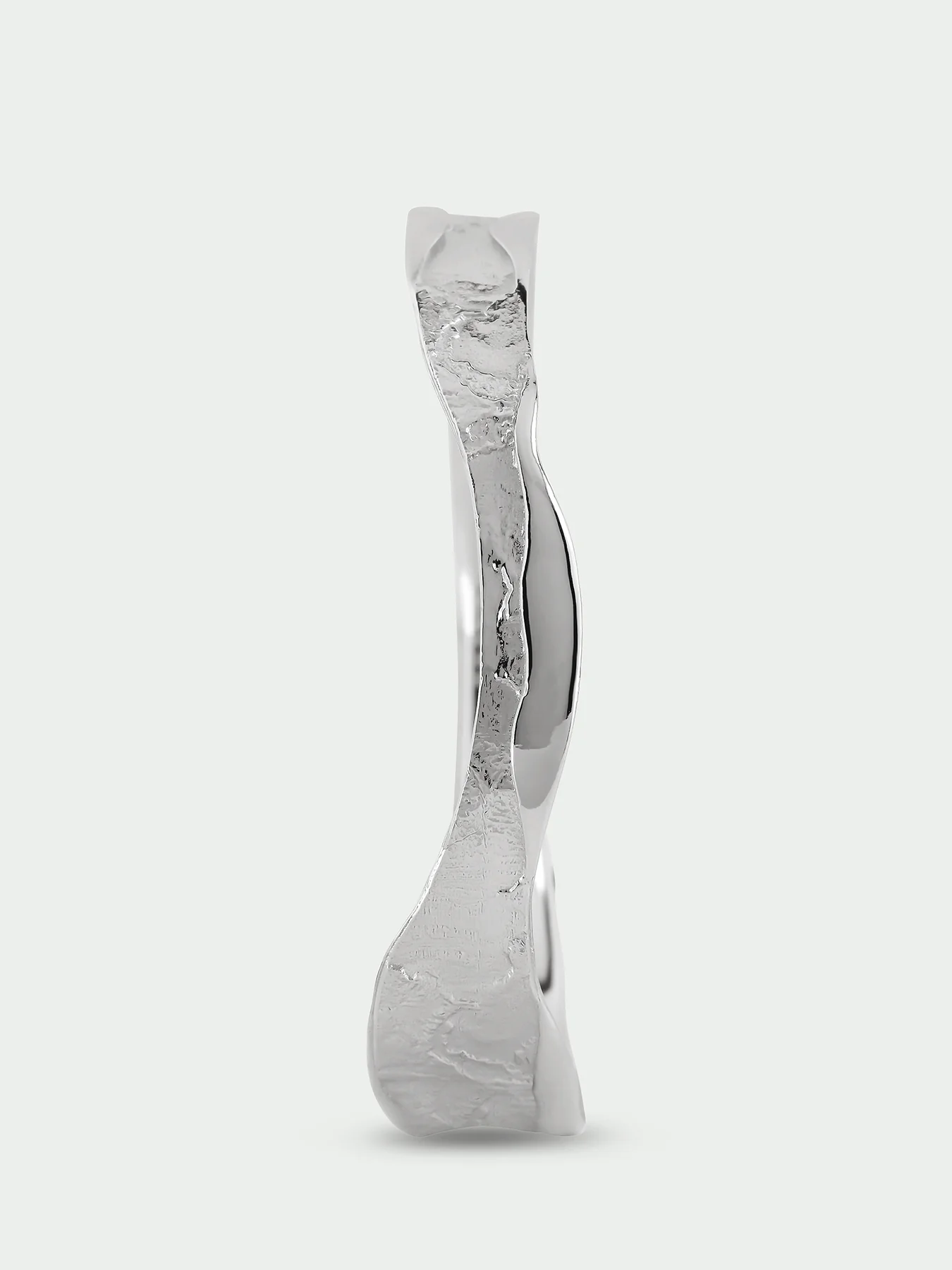 Edge Sterling Silver Plated Bangle - Image 3