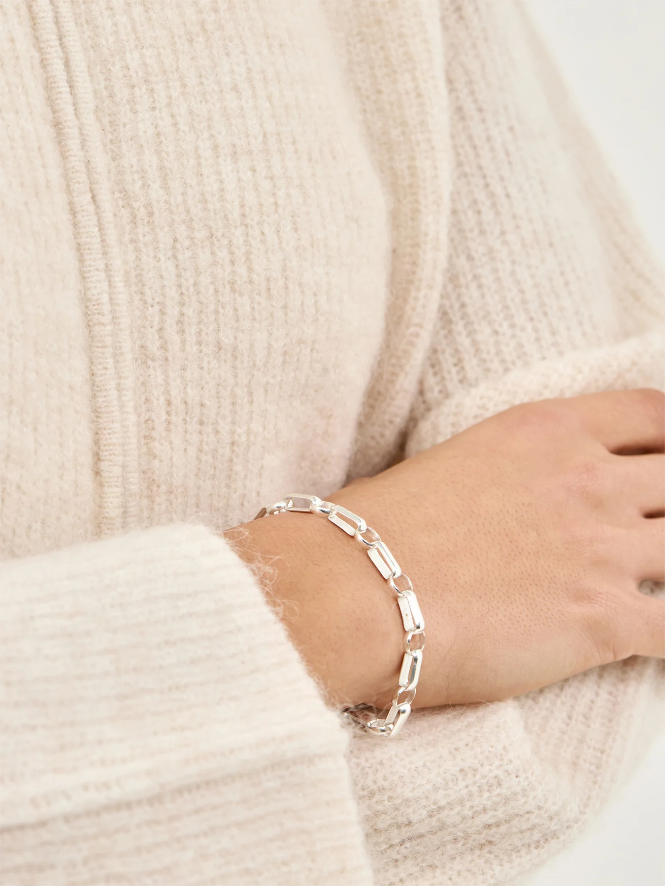 Fusion Sterling Silver Plated Chain Bracelet - Image 2