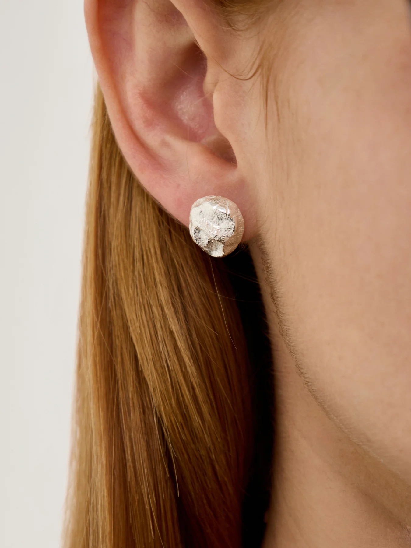 Halo Earrings Small Silver - Image 2