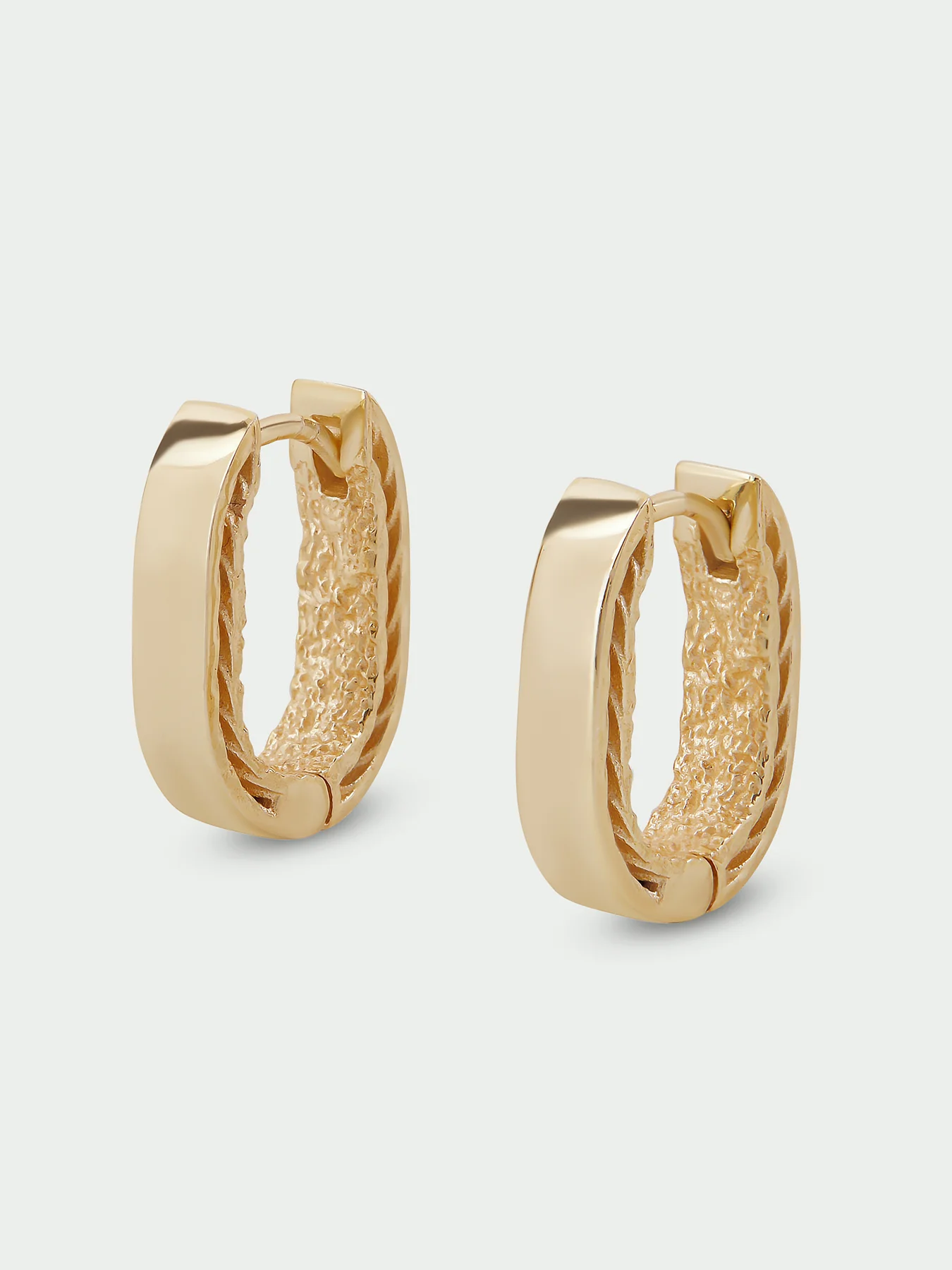 Join Gold Plated Hoop Earrings - Image 3