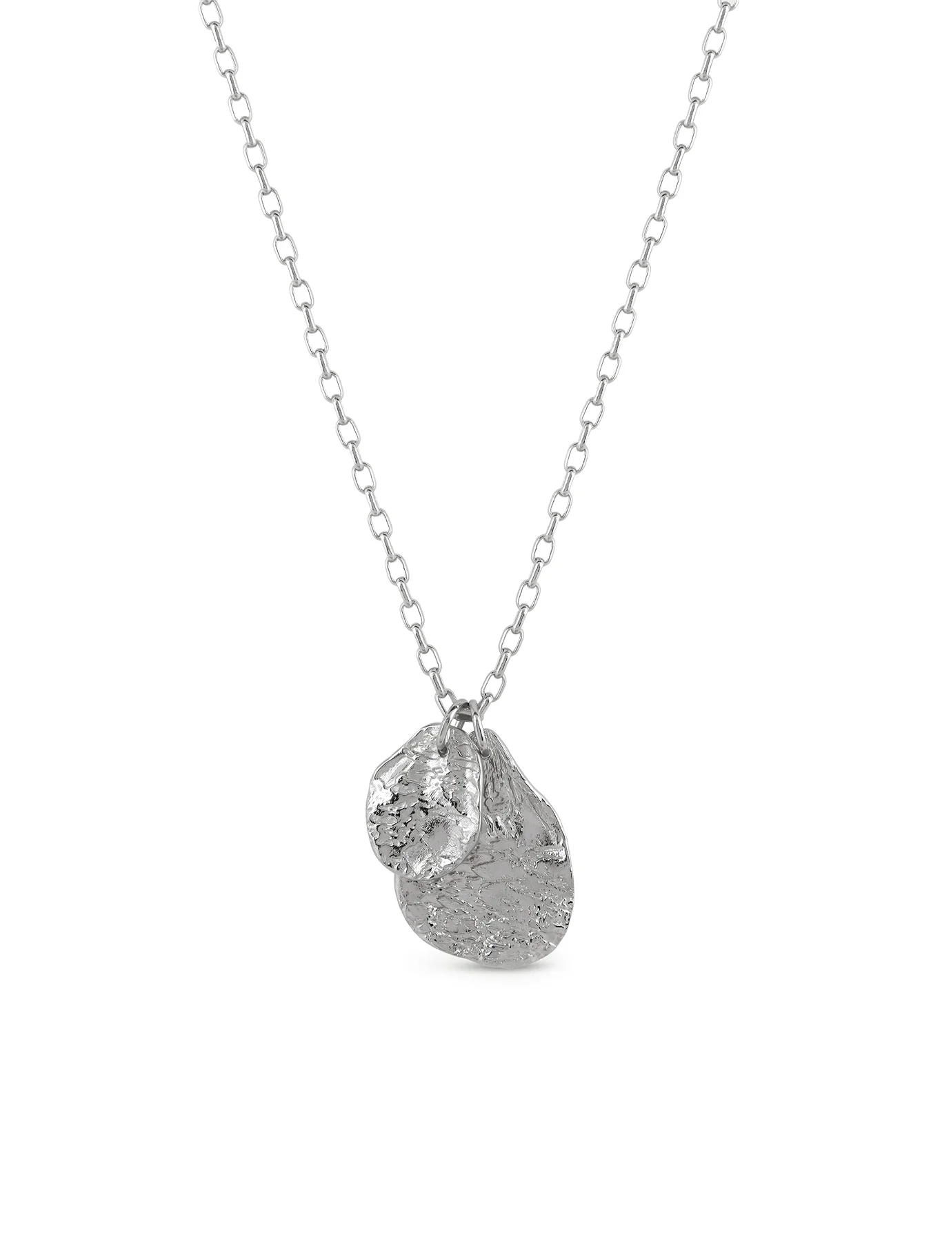 Light Sterling Silver Plated Pendant Necklace