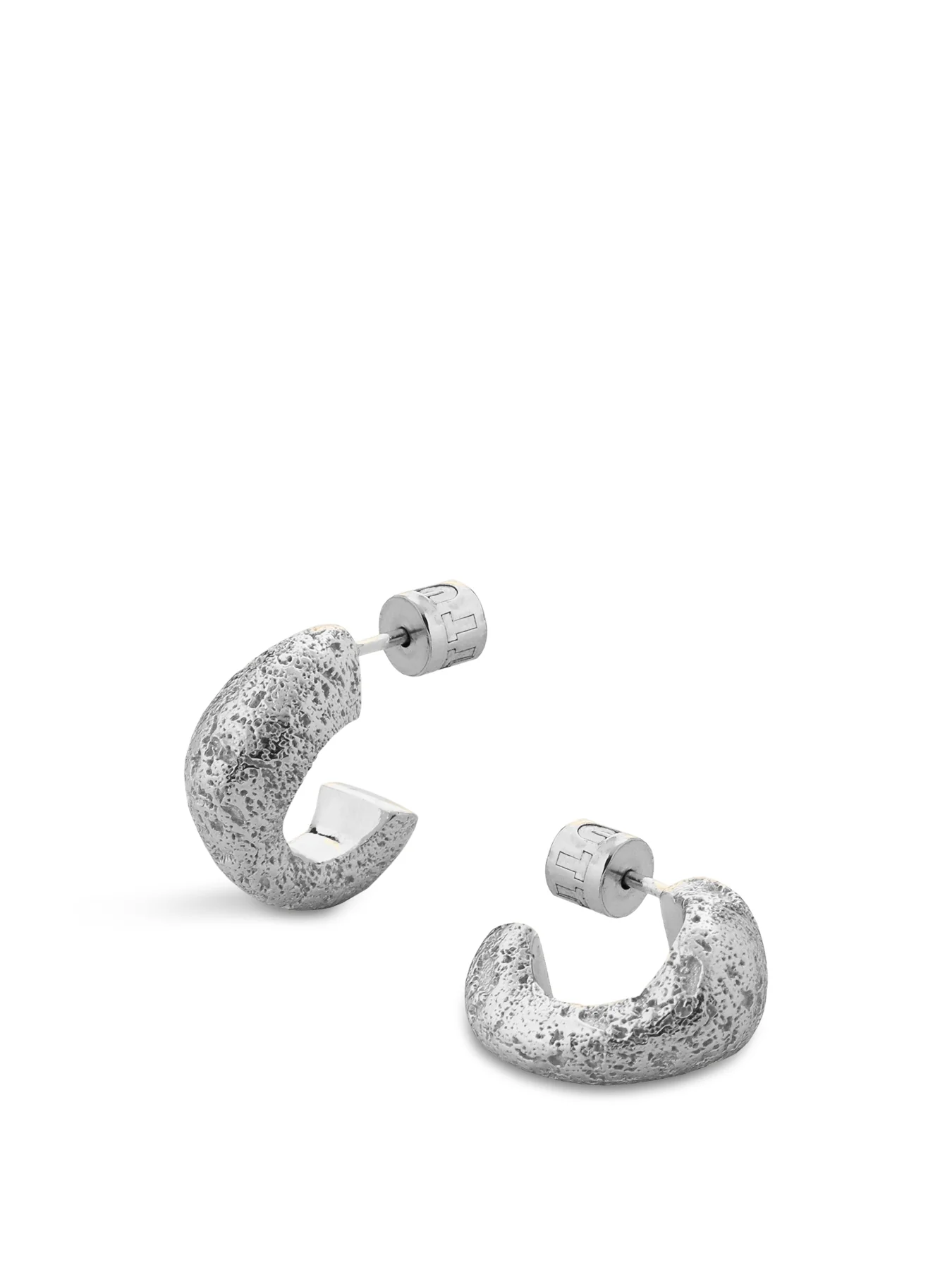 River Hoop Earrings Silver