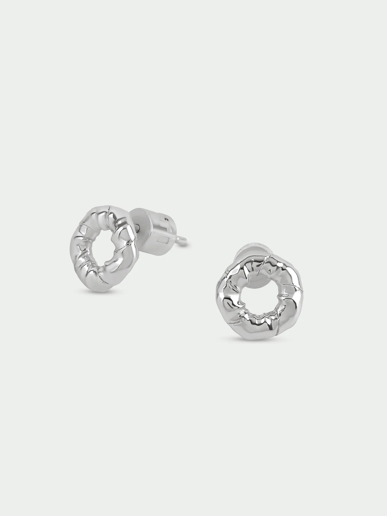 Silence Earrings Silver - Image 3