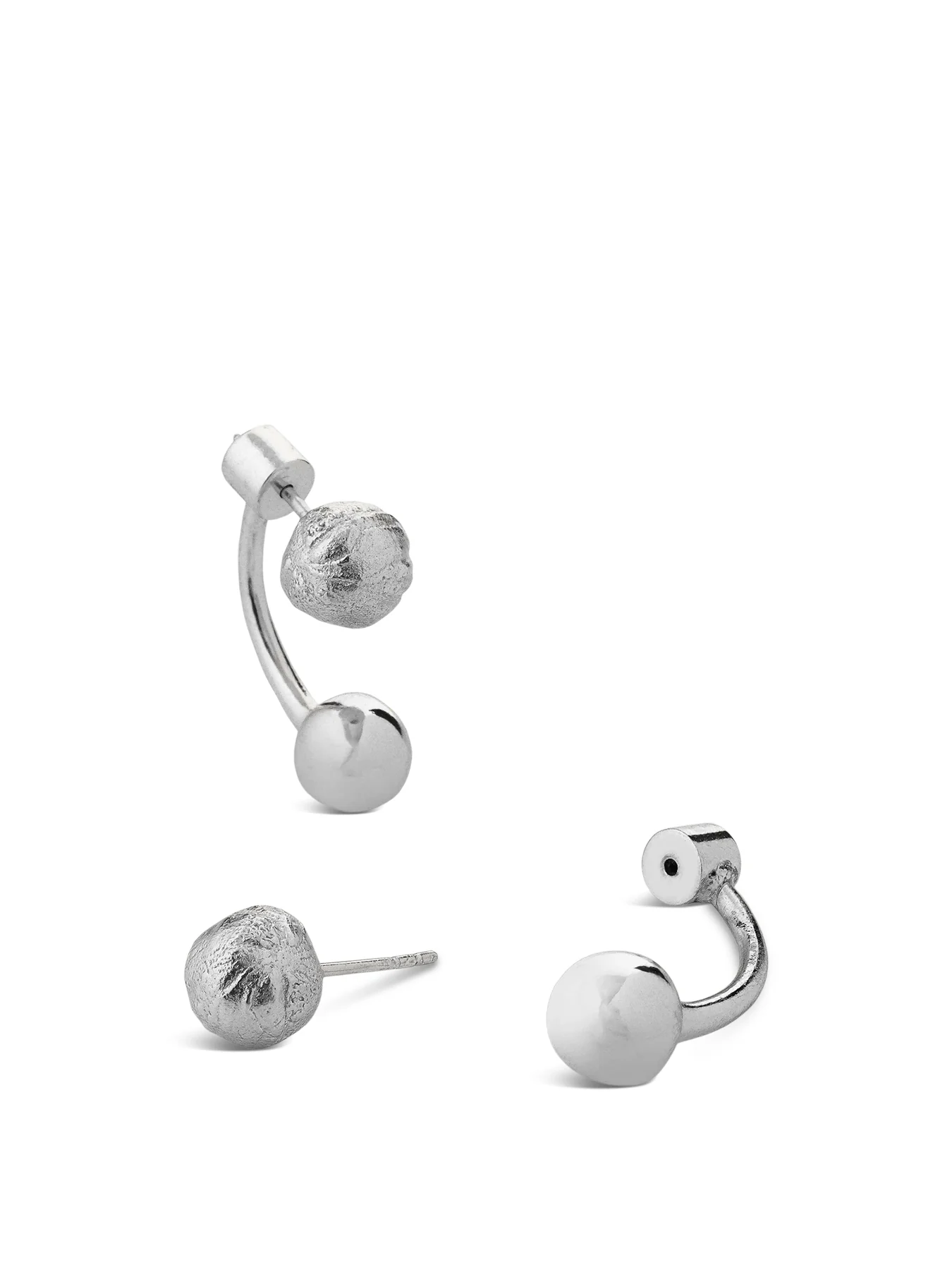 Tideform Drop Earrings Silver - Image 3
