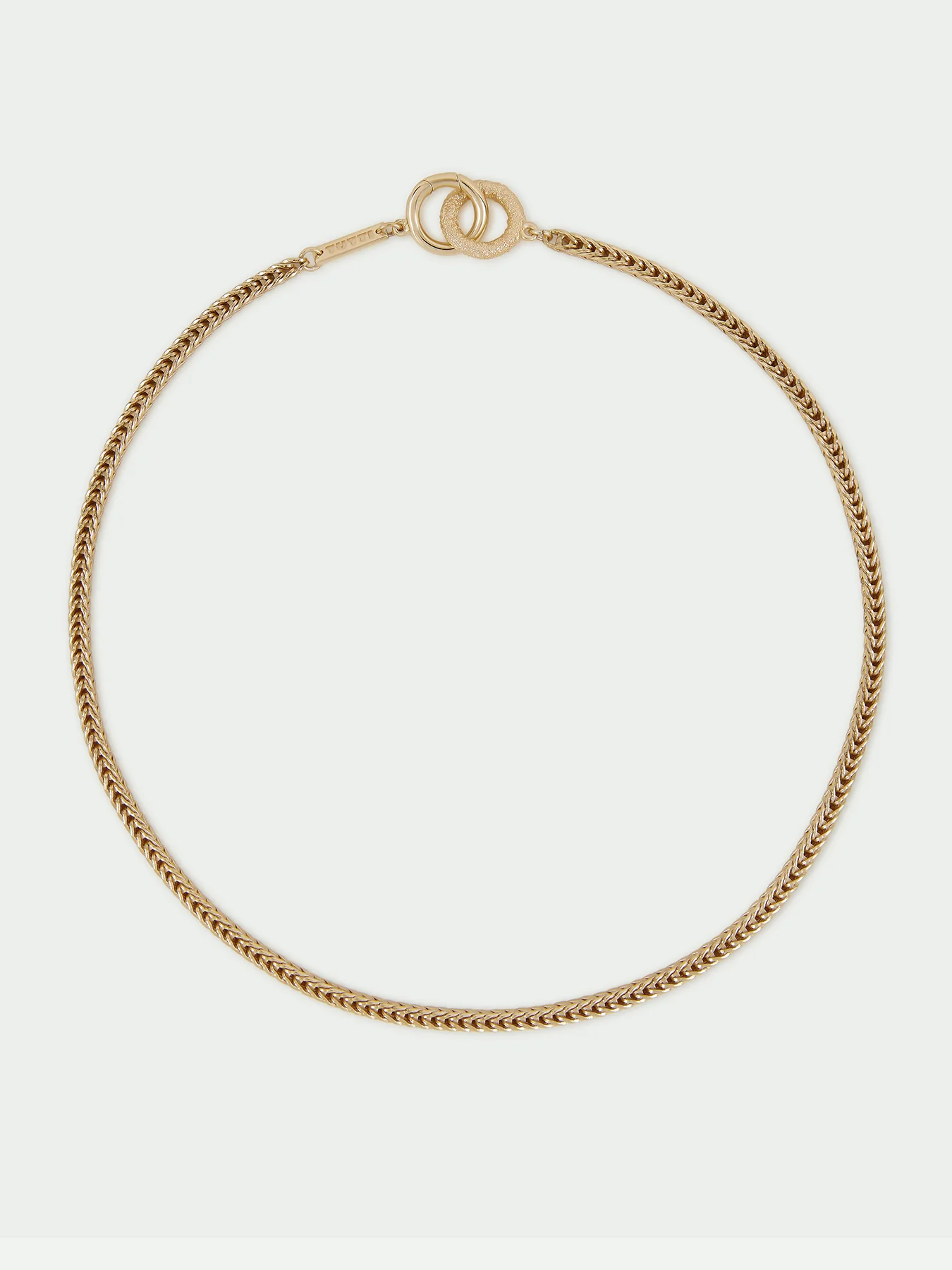 Woven Gold Plated Chain Necklace - Image 3
