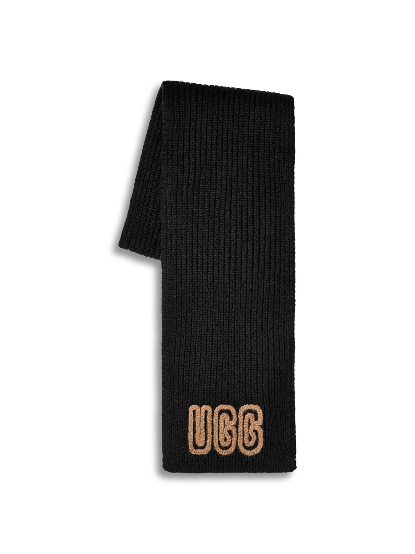 Chunky Crafted Rib Scarf Black - Image 2