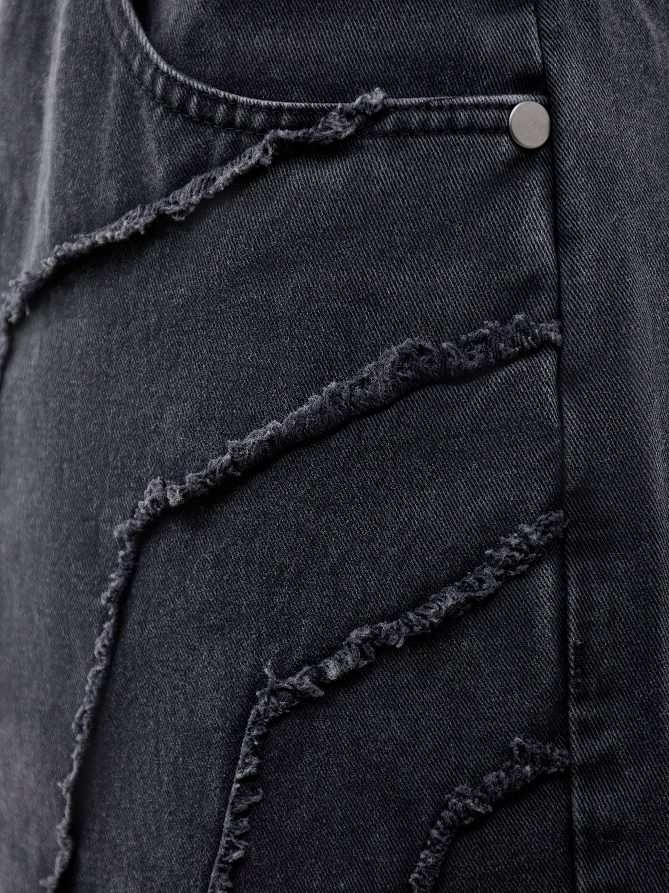 Washed Drill Shorts Black - Image 3