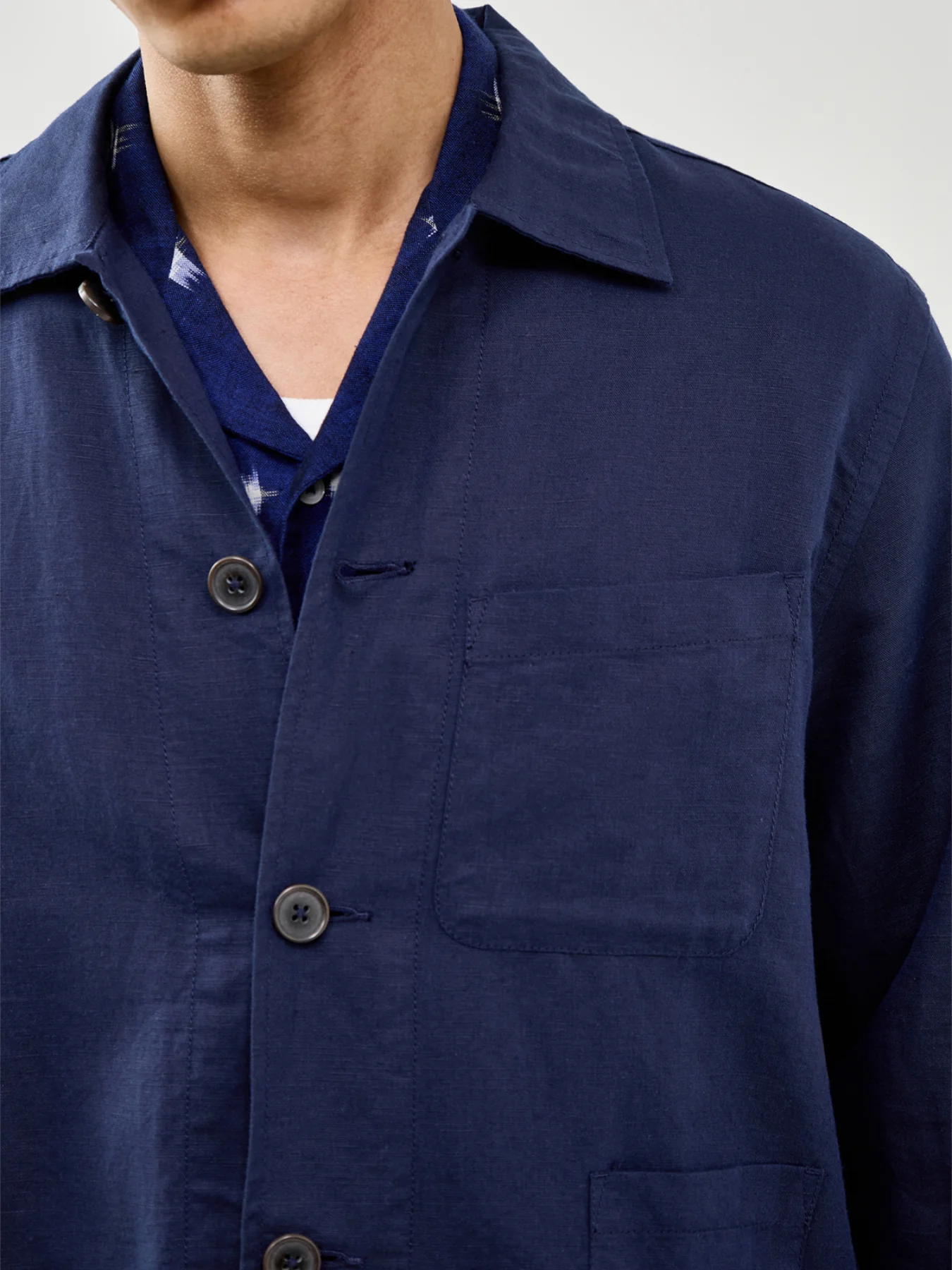 Bakers Overshirt Navy - Image 3