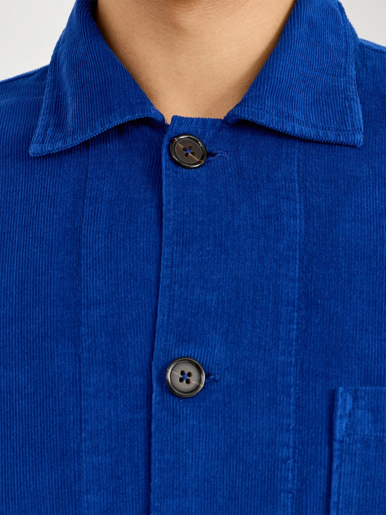 Bakers Cotton Overshirt Blue - Image 3