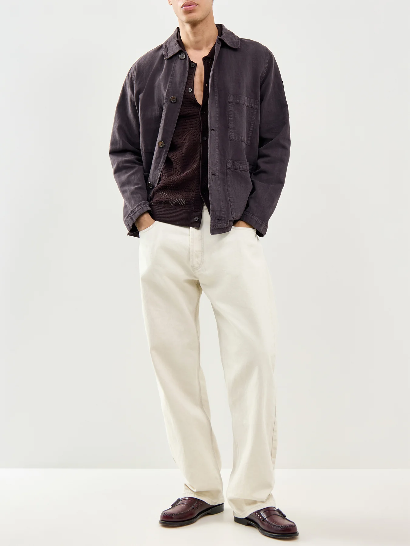 Coverall Shirt Jacket Brown - Image 2