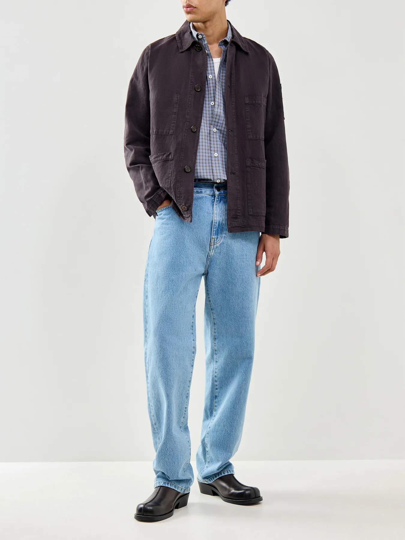 Lazy Day Shirt Blue Check - Image 2