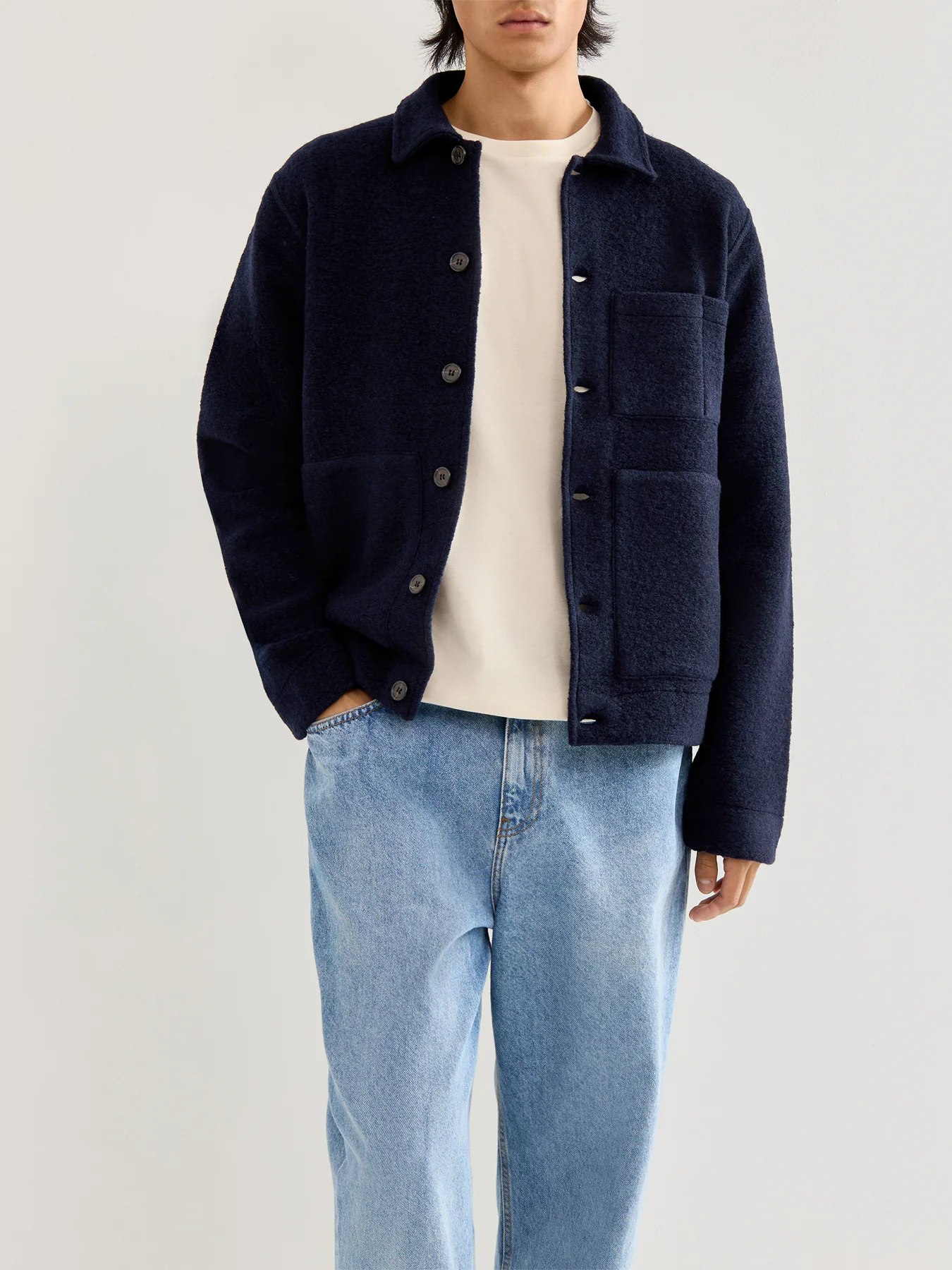 Uniform Wool Jacket Navy - Image 4