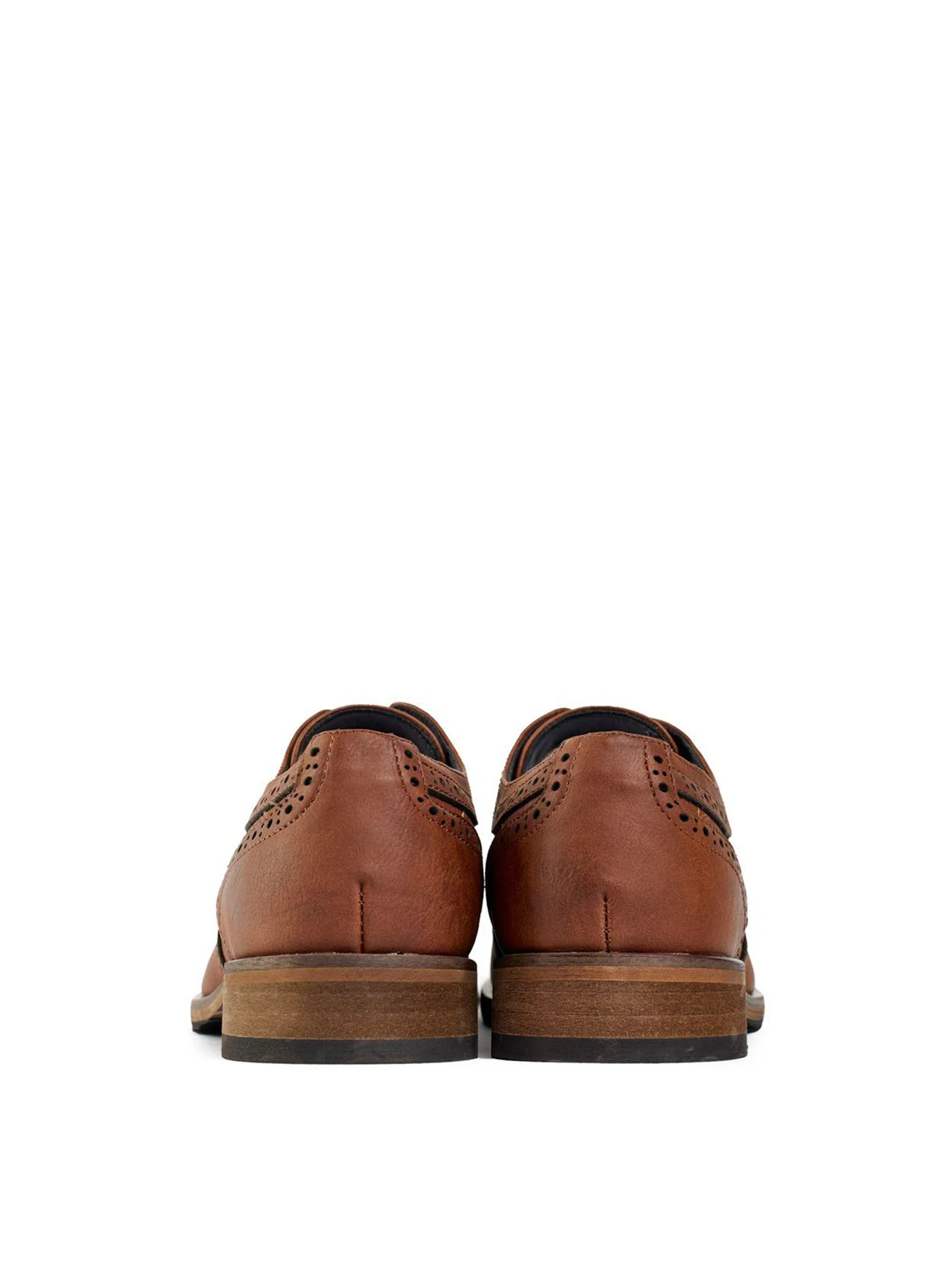 Barley 2 Vegan Brogue Shoes Tan - Image 4