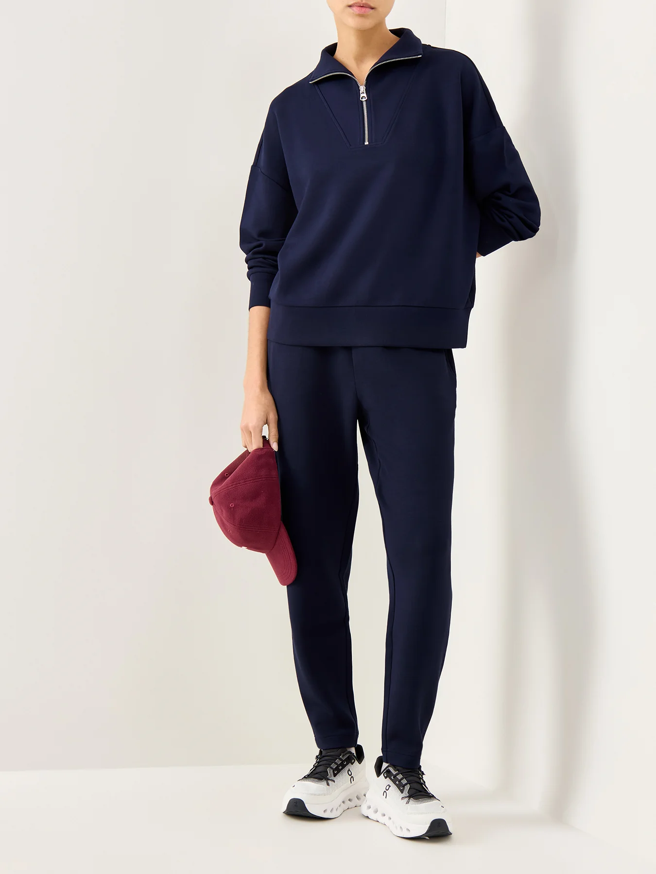 Hawley Half Zip Sweat Navy - Image 2