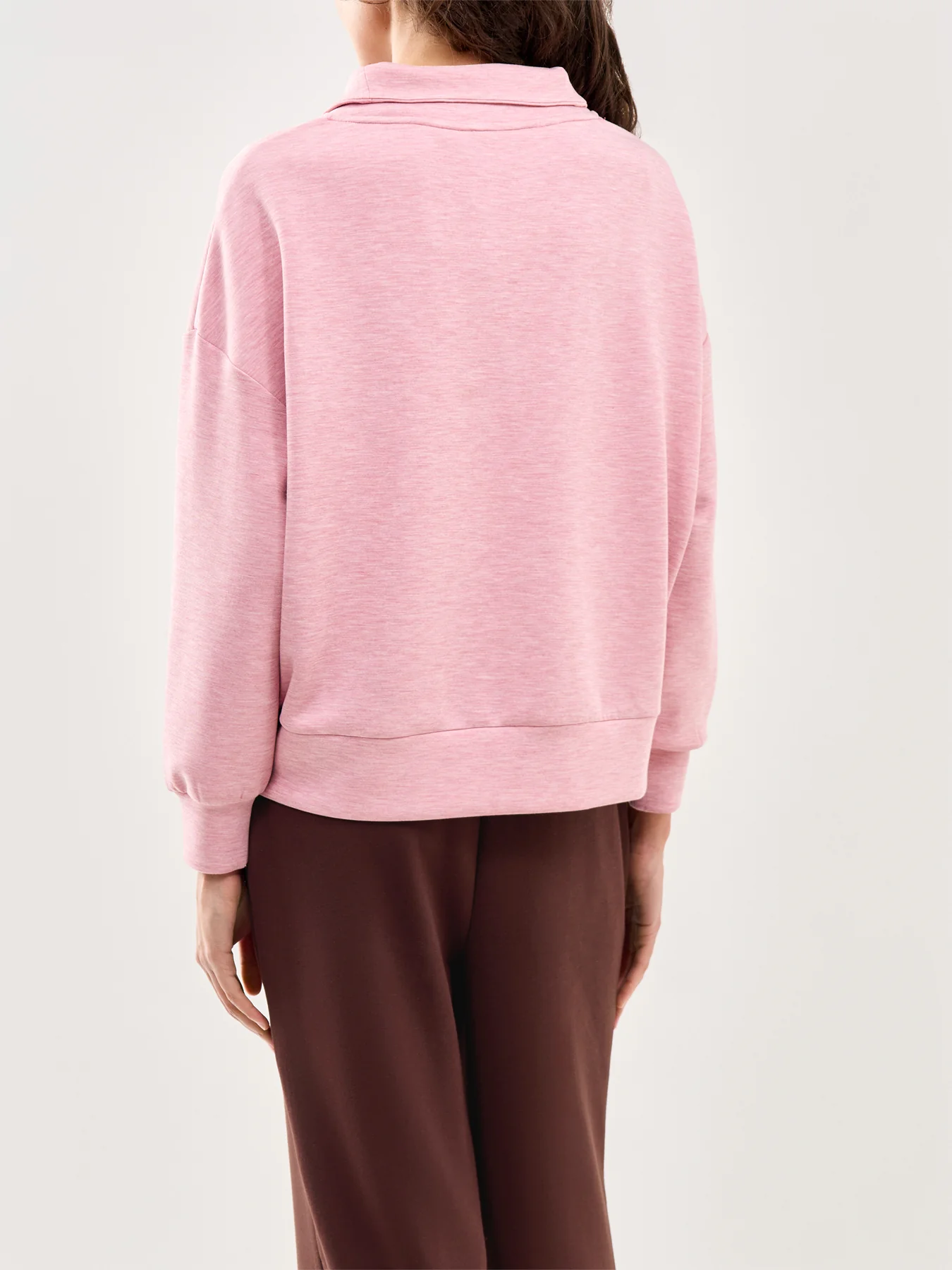 Hawley Half Zip Sweatshirt Pink - Image 5