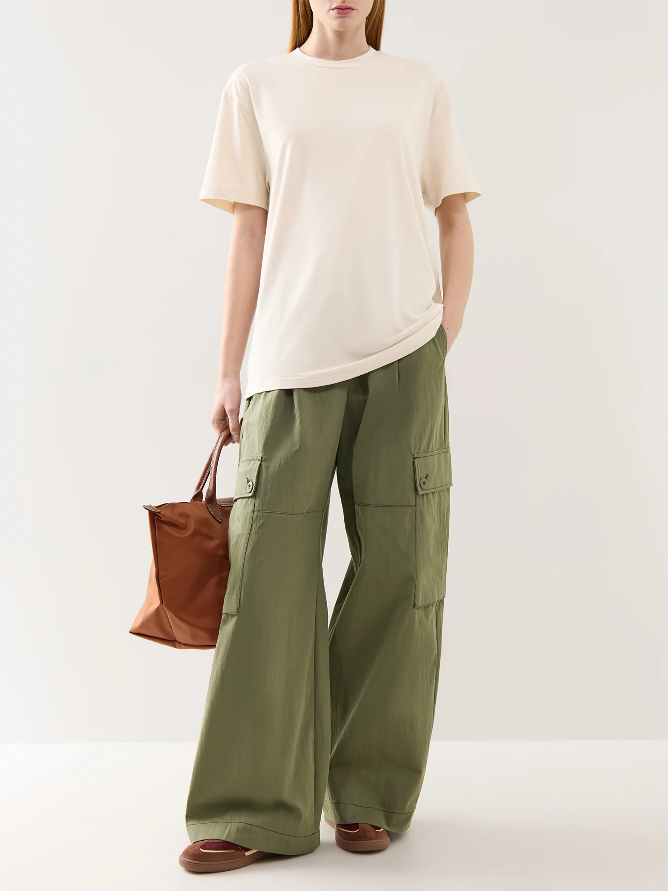 Leighton Boyfriend Tee Beige - Image 2
