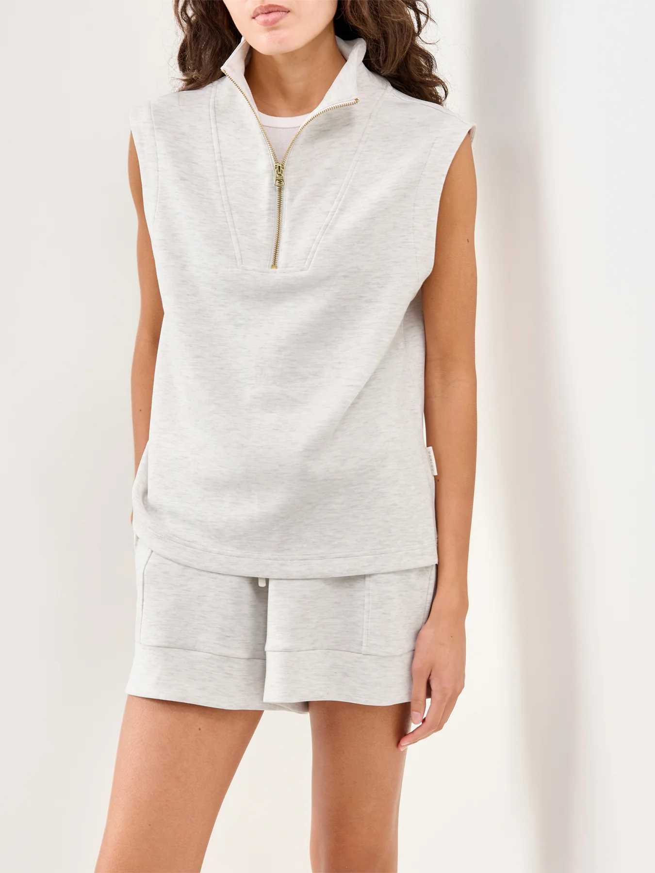 Magnolia Half Zip Tank Top Cream - Image 4