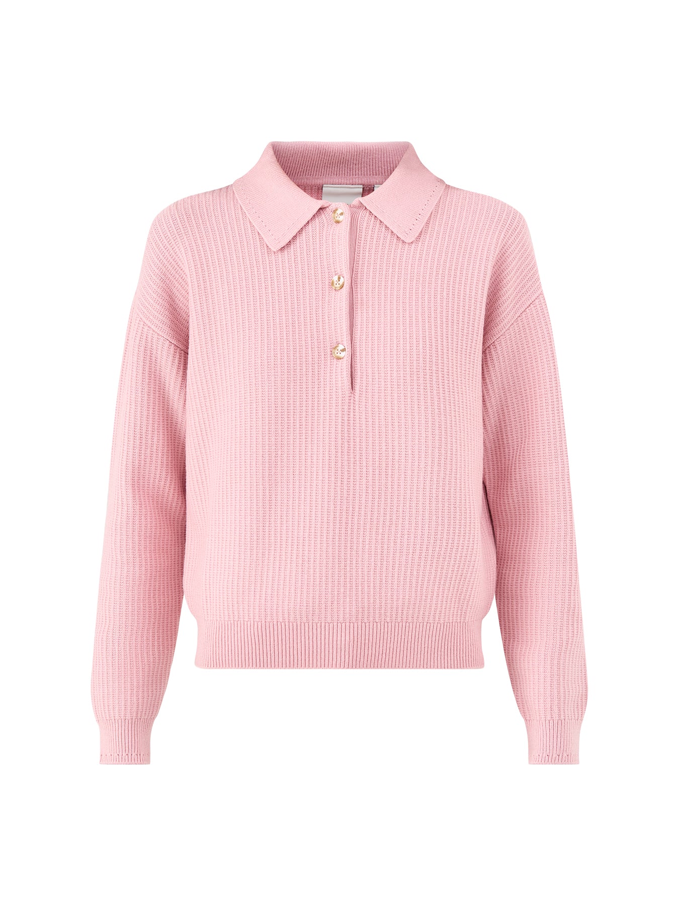 Marlie Polo Knit Sweater Pink