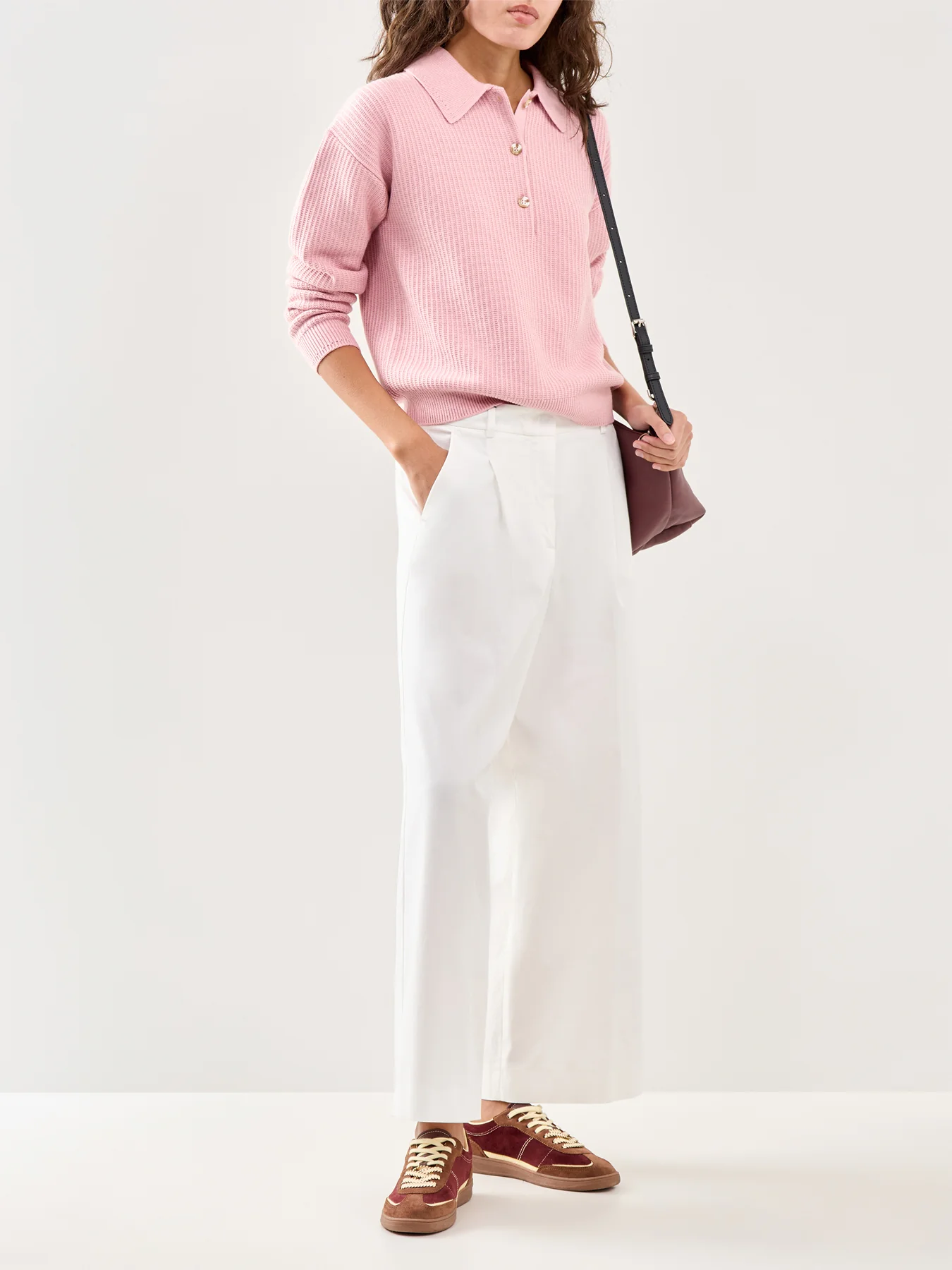Marlie Polo Knit Sweater Pink - Image 2