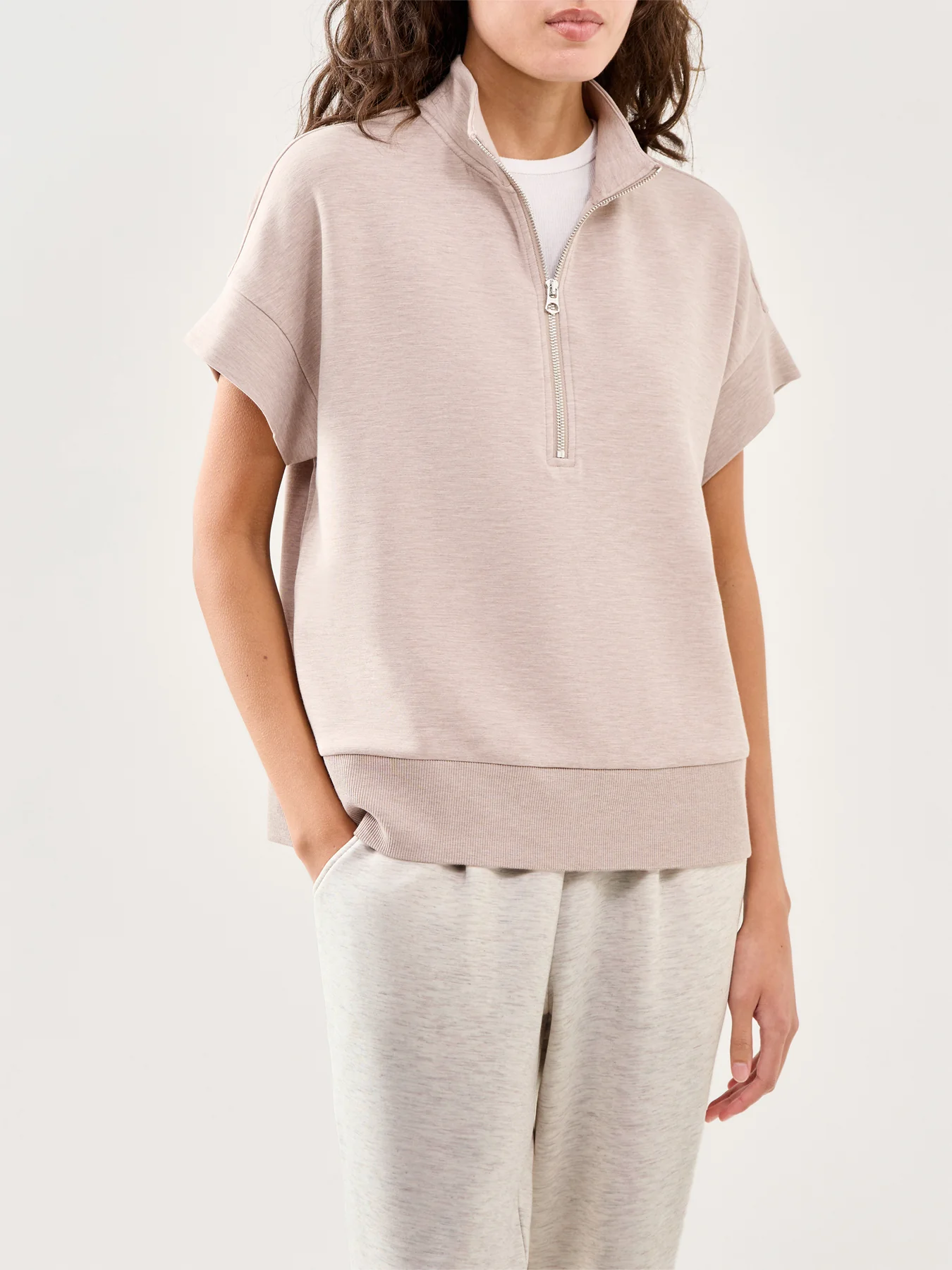 Ritchie Short Sleeve Sweatshirt Beige - Image 4