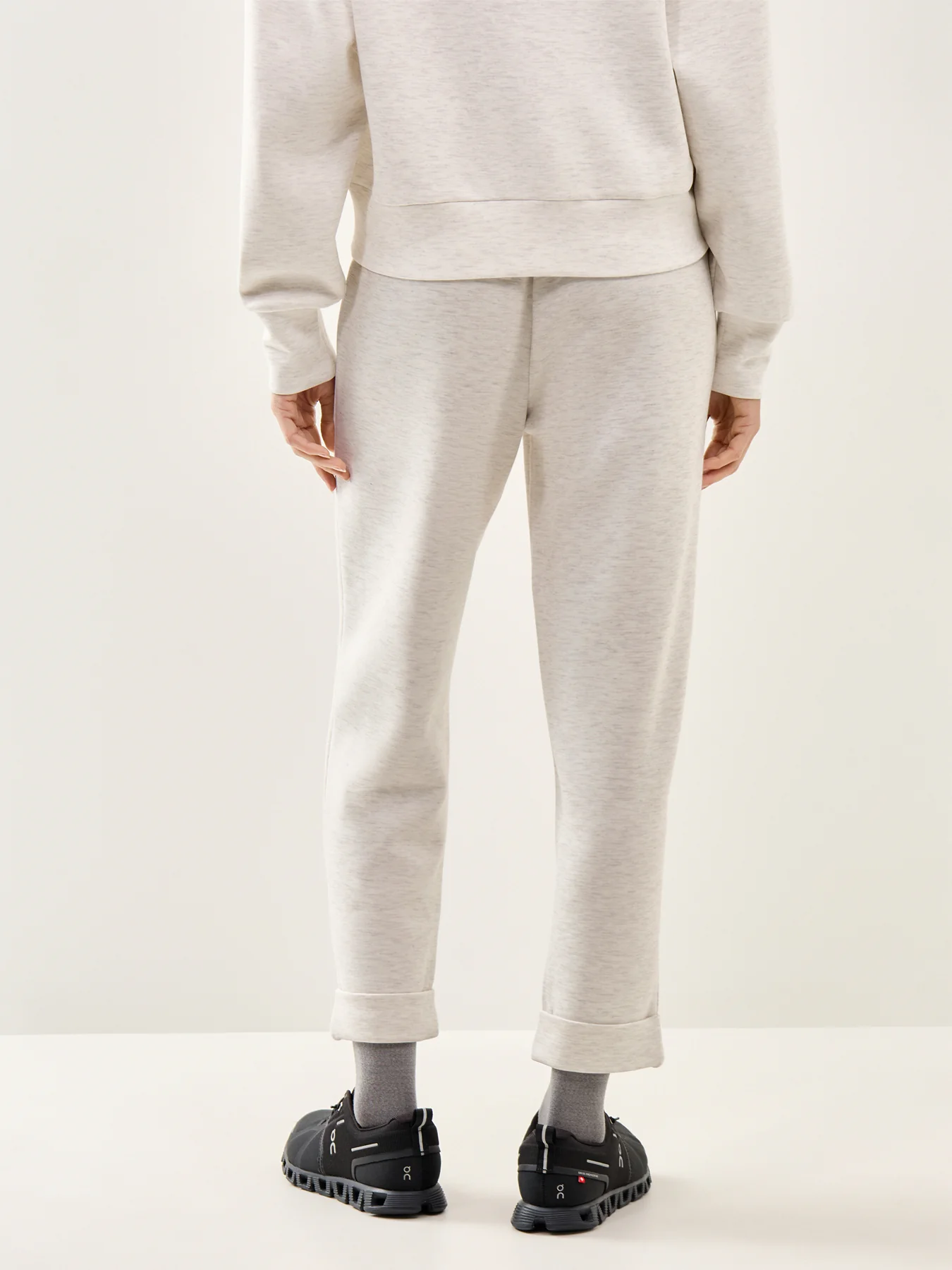 The Rolled Cuff Pant 25 Ivory Marl - Image 5