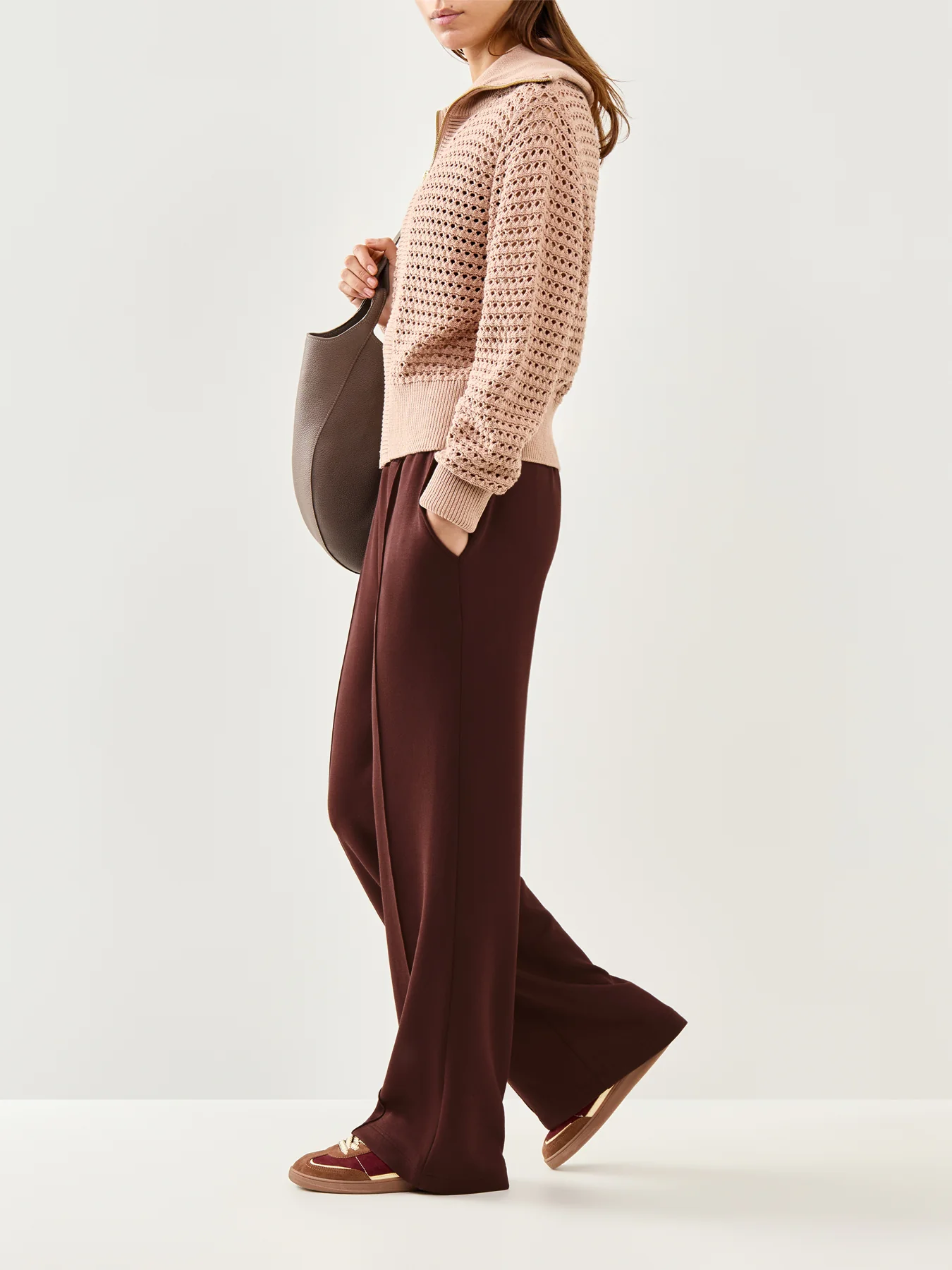 Wide Leg Pant Brown - Image 2