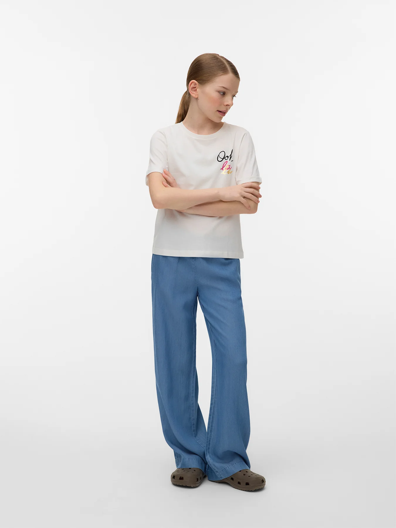 Kids' TENCEL™ Loose Denim Trousers Blue - Image 2