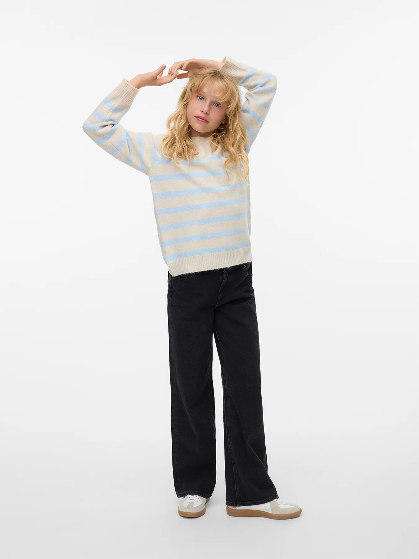 Kids’ Offy Embroidered Long Sleeve Knit White - Image 2