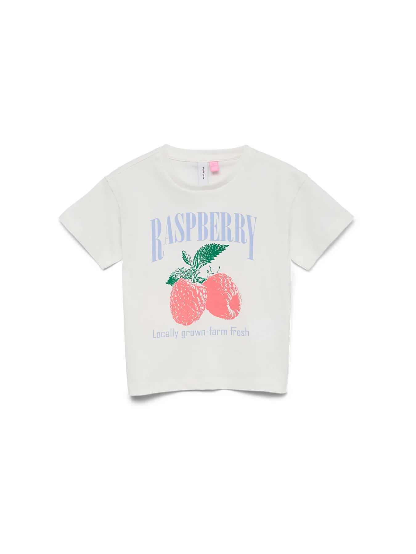 Kids’ Cat Print Short Sleeve T-Shirt White
