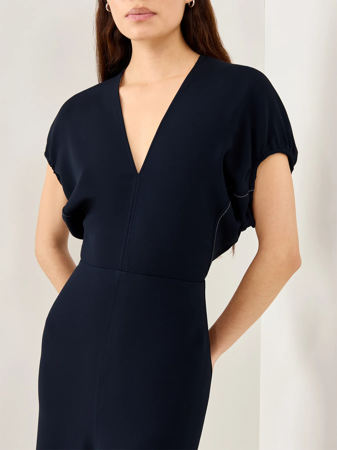 Blouson Detail Midi Dress - Image 3