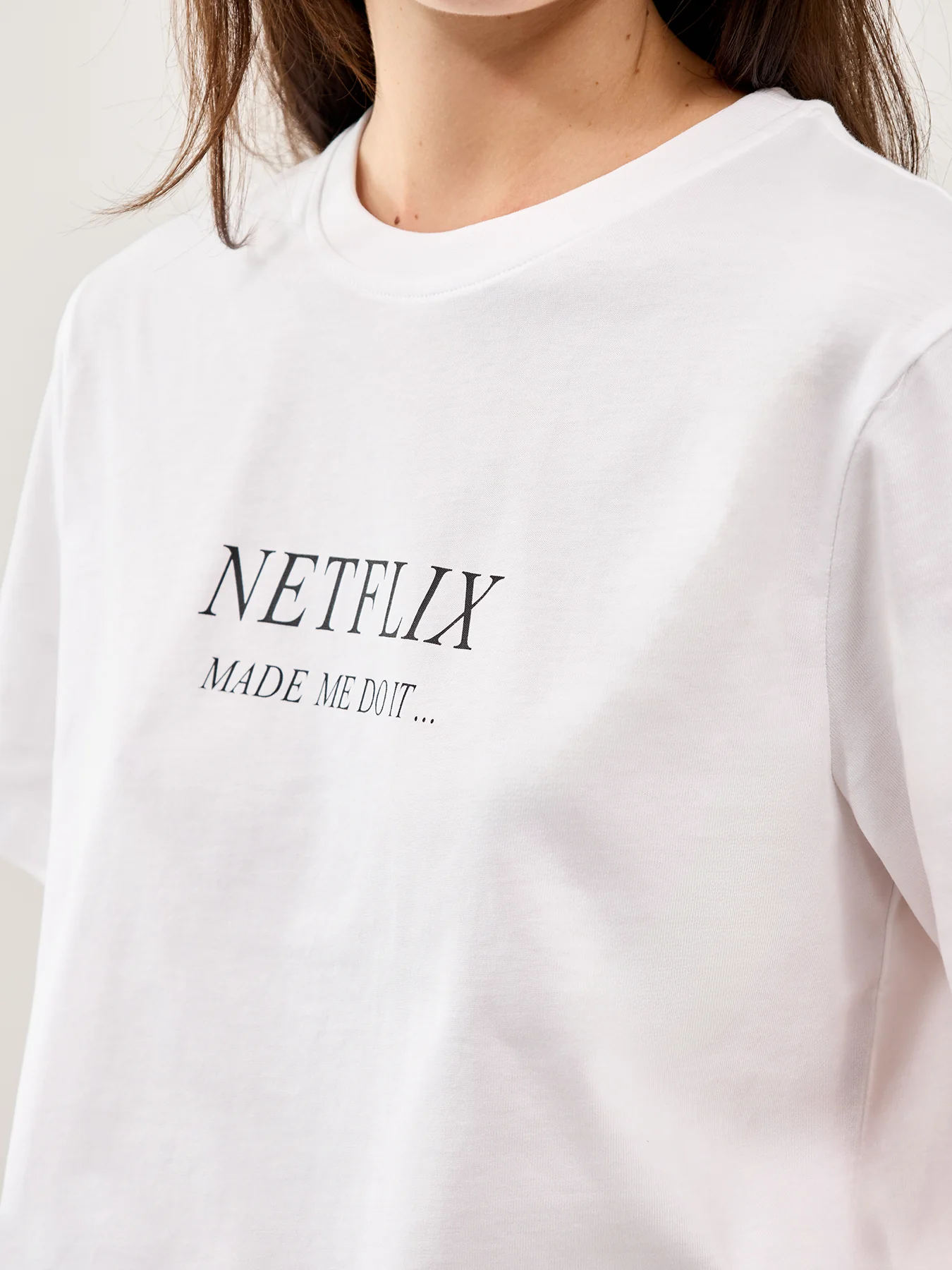 Classic Fit Slogan Tee White - Image 3