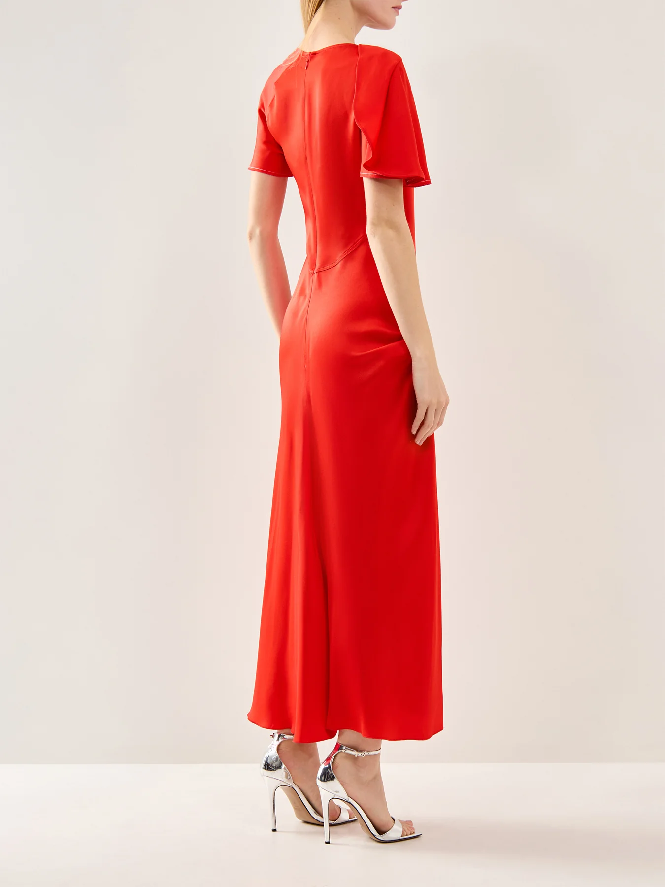 Draped Cap Sleeve Dress - Image 5