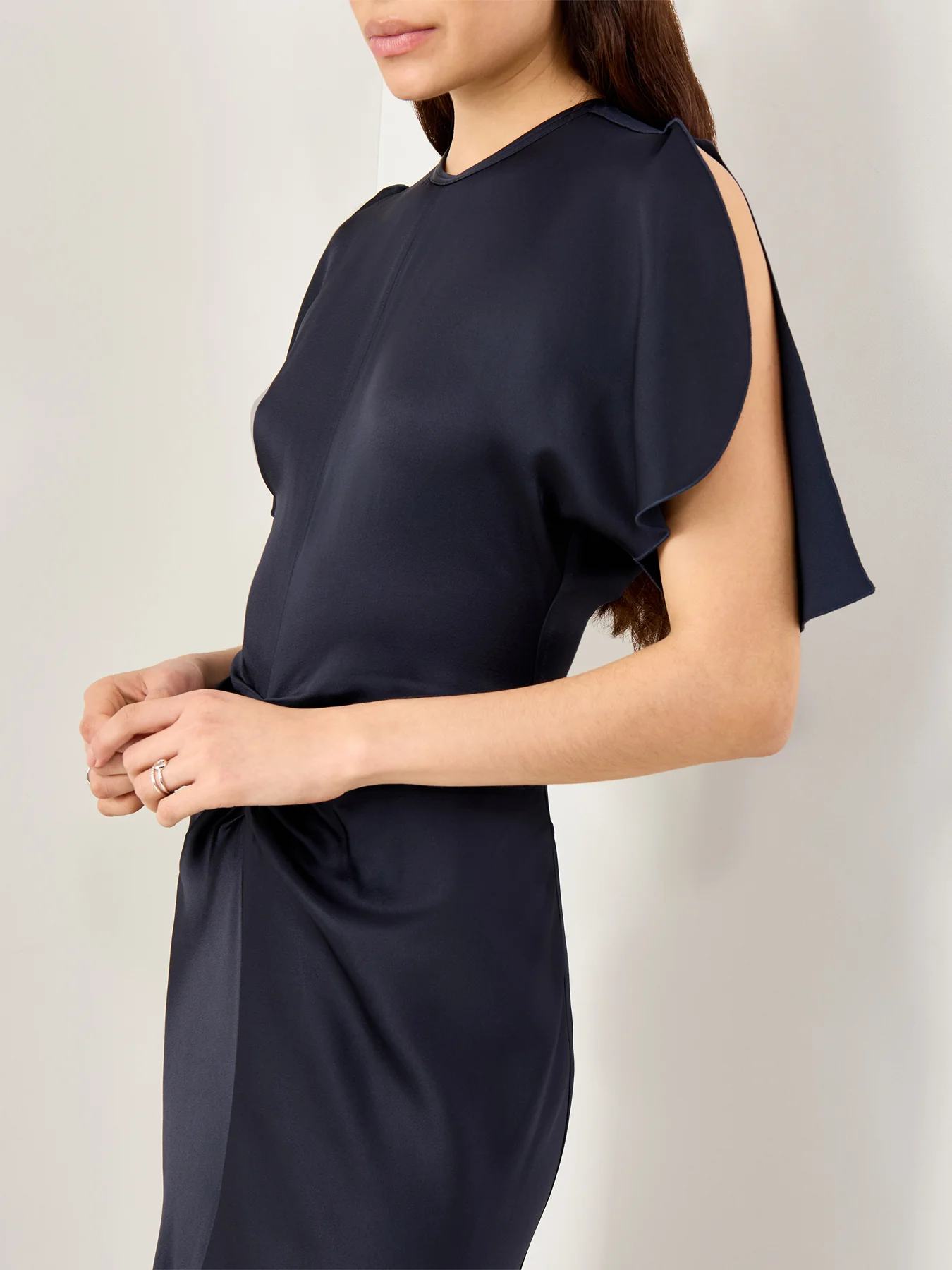 Gathered Waist Floor Length Dress - Image 3