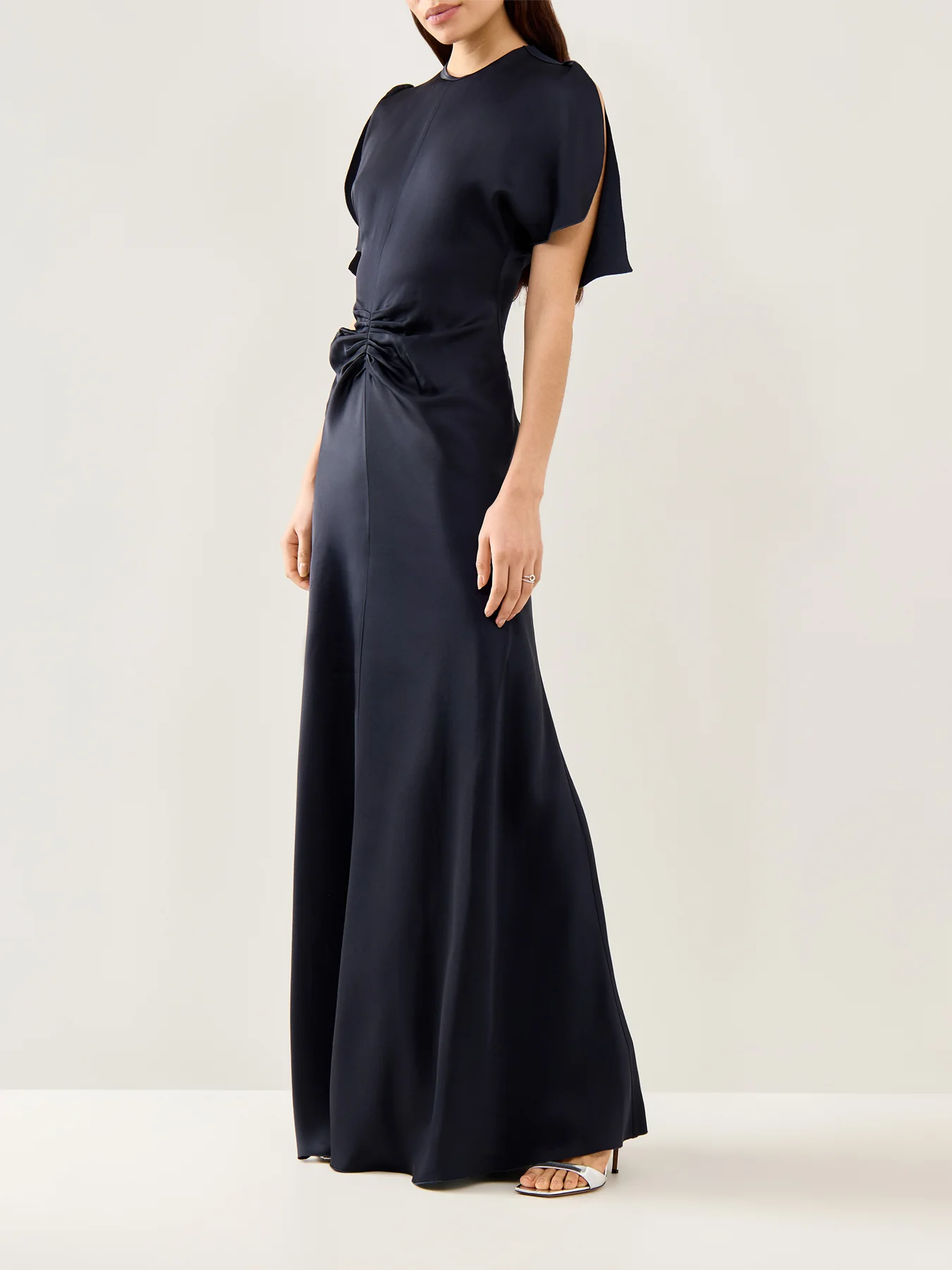 Gathered Waist Floor Length Dress - Image 4