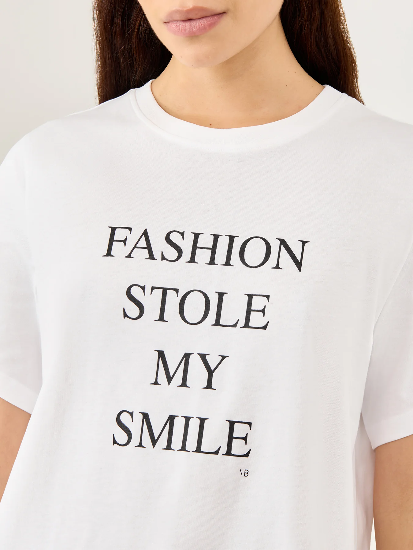 Slogan Tee Fashion Stole My Smile - Image 3