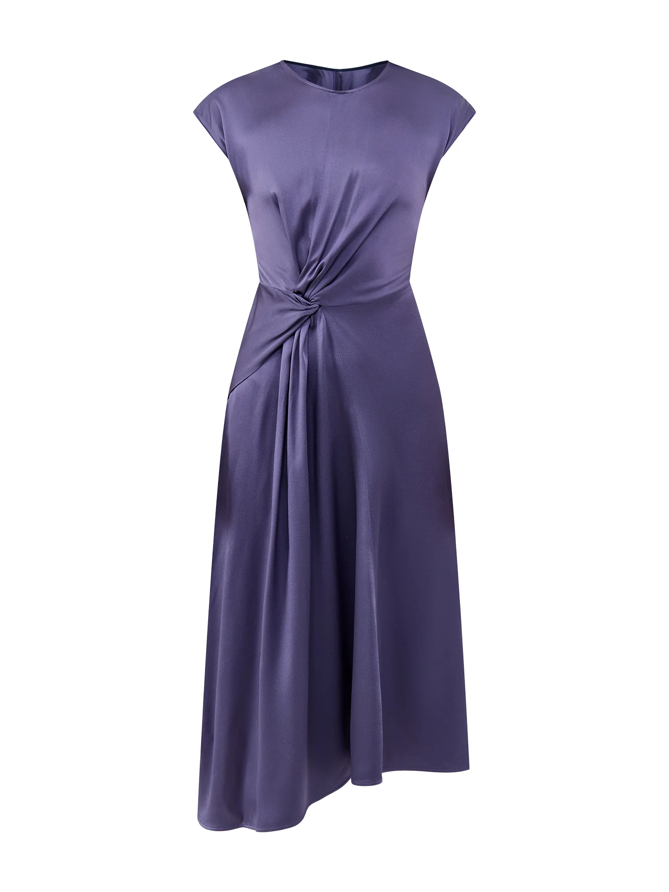 Twist Waist Midi Dress Purple