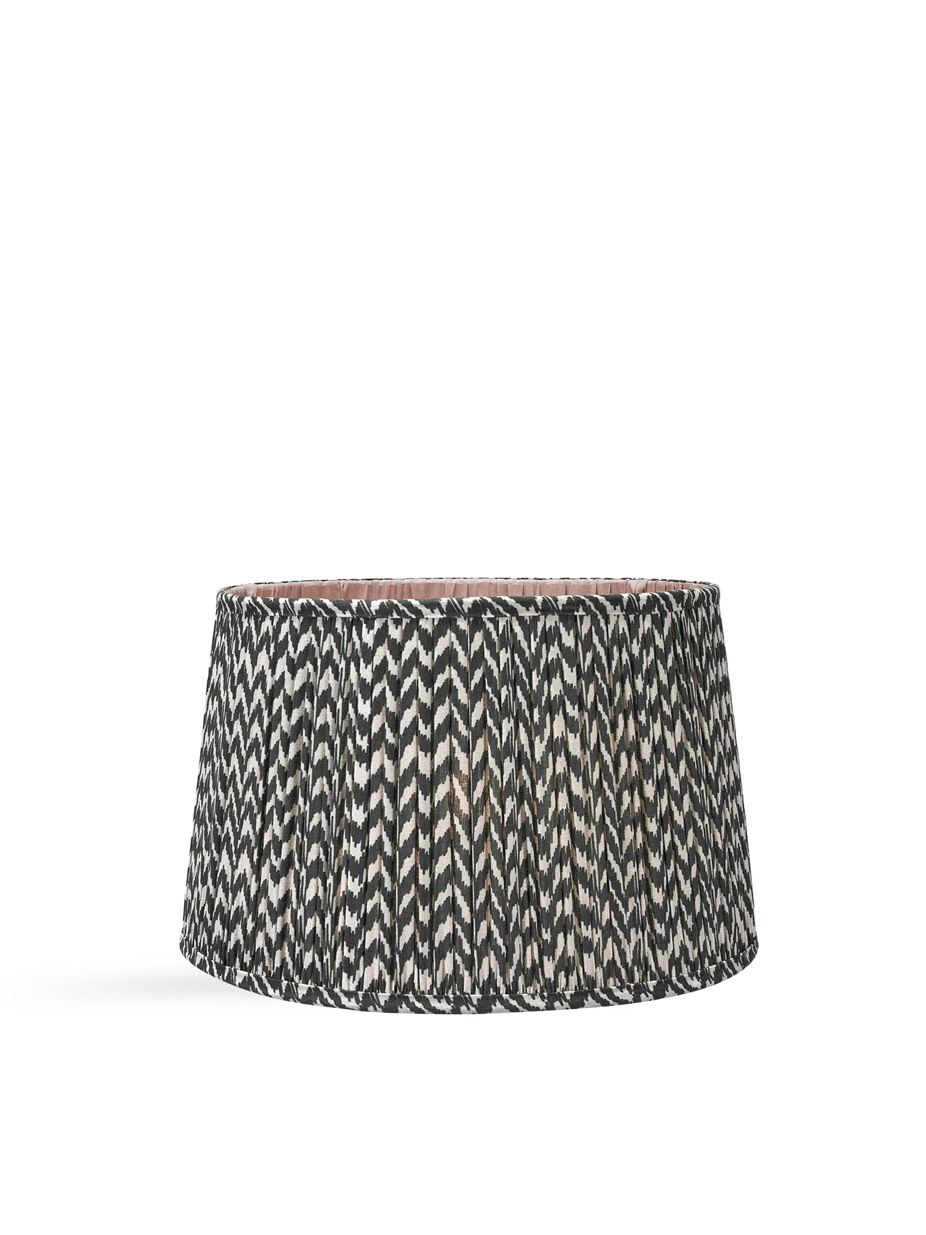 Chevron Mushroom Pleat Shade Black 40cm
