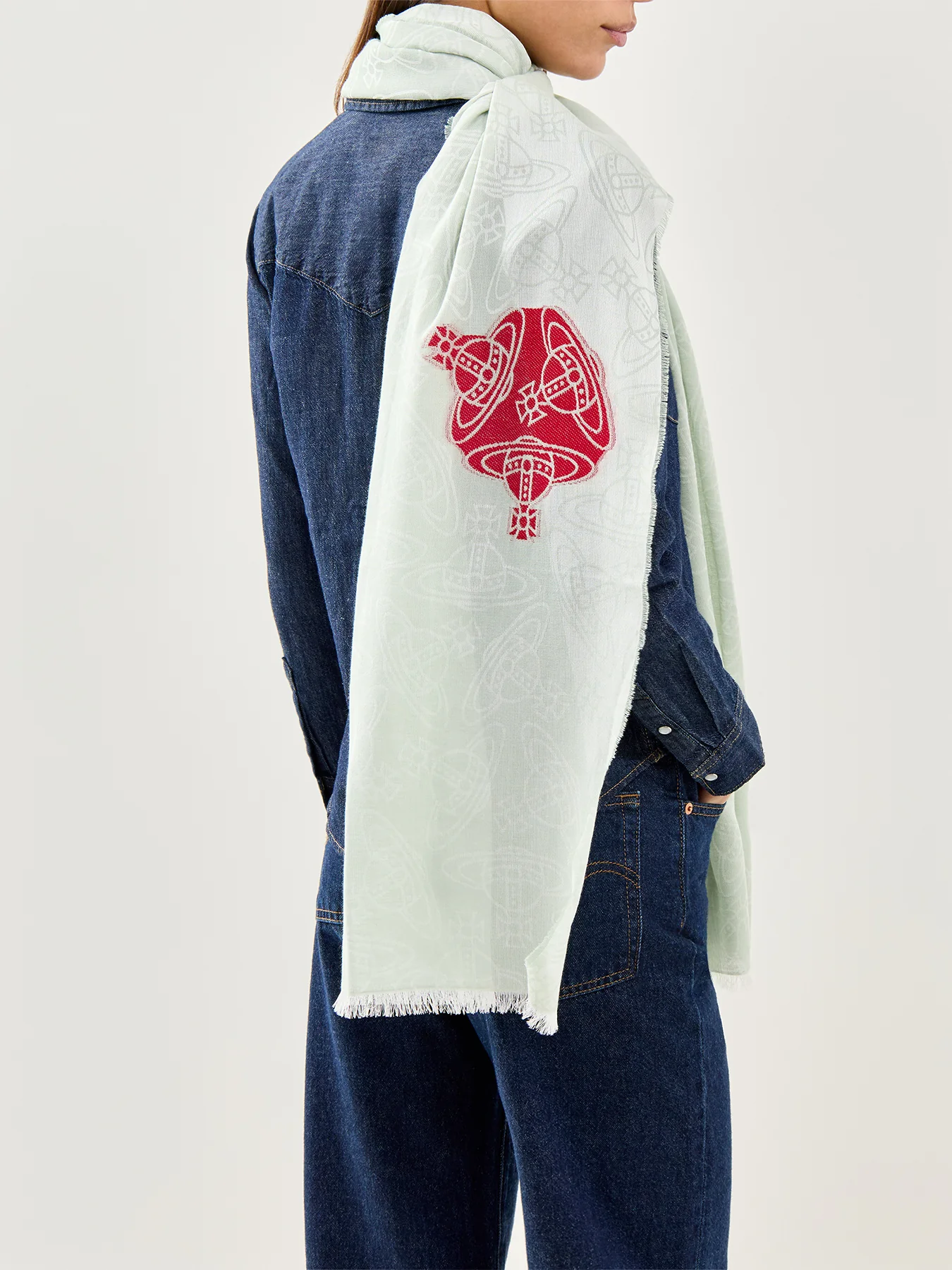 Graffiti Orb Scarf Light Green - Image 2